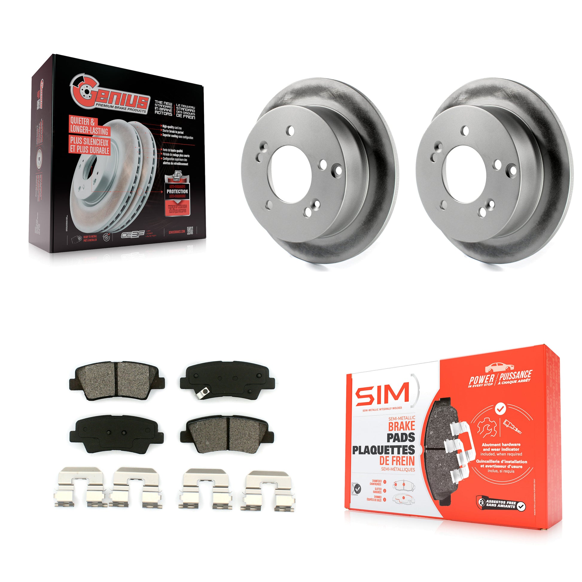 Transit Auto KGS-101310 Disc Brake Kit for 2008-2010 Hyundai Sonata - Rear