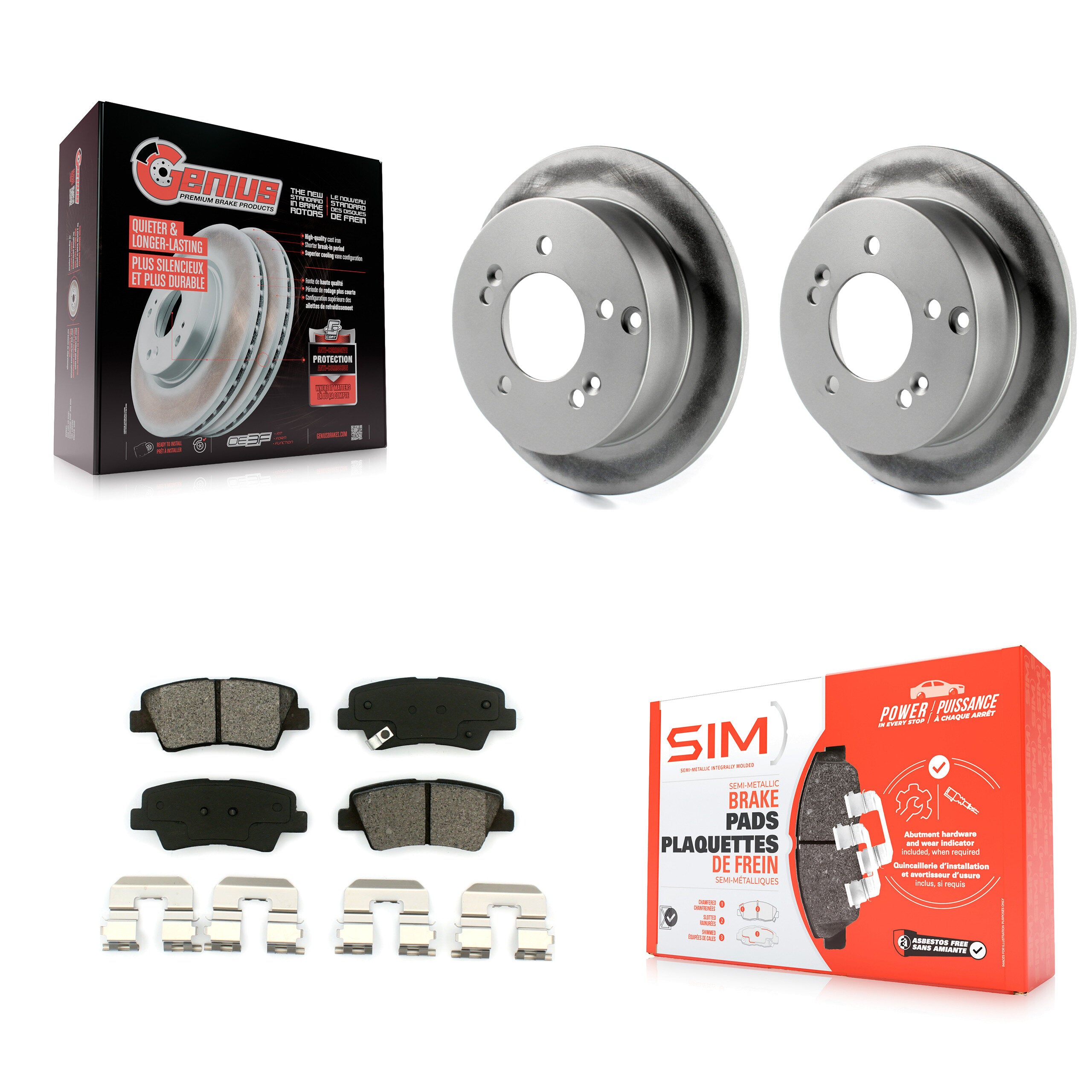 Transit Auto KGS-101310 Disc Brake Kit for 2008-2010 Hyundai Sonata - Rear