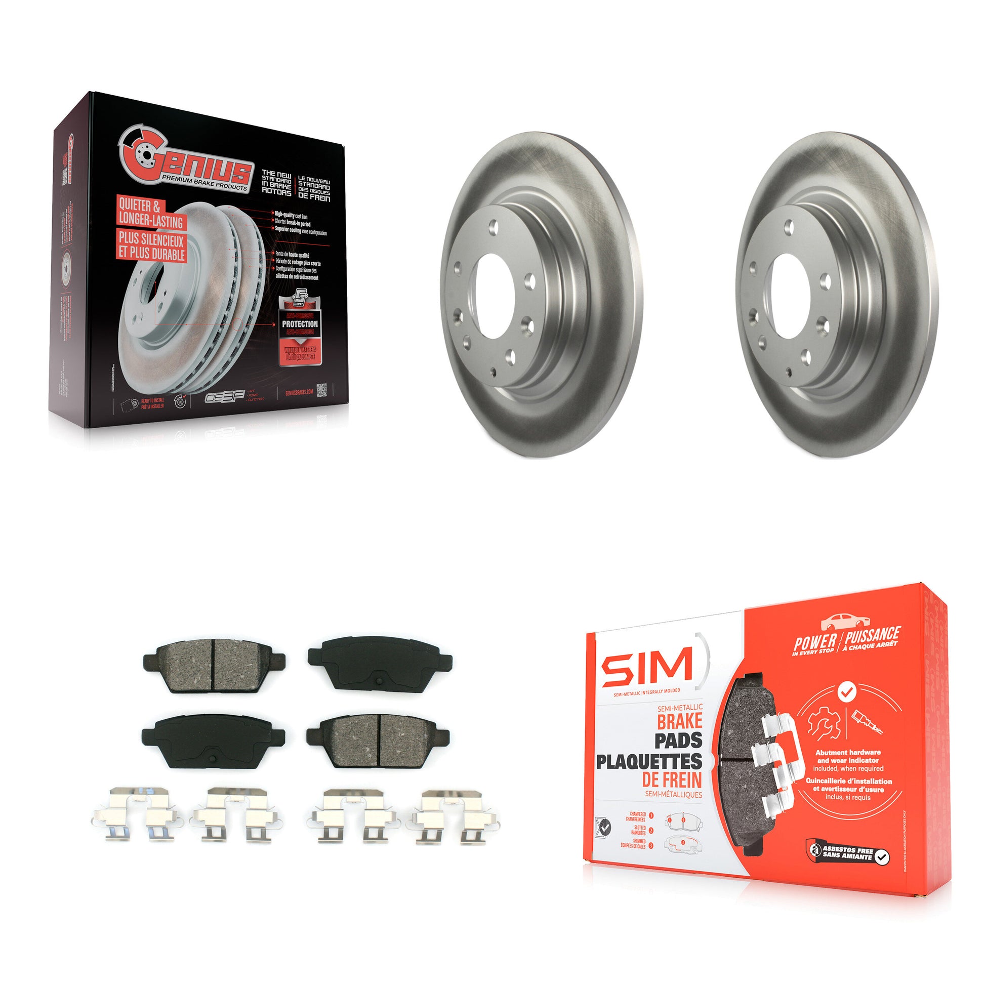 Transit Auto KGS-101322 Disc Brake Kit for 2006-2013 Mazda 6, Lincoln MKZ and More - Rear