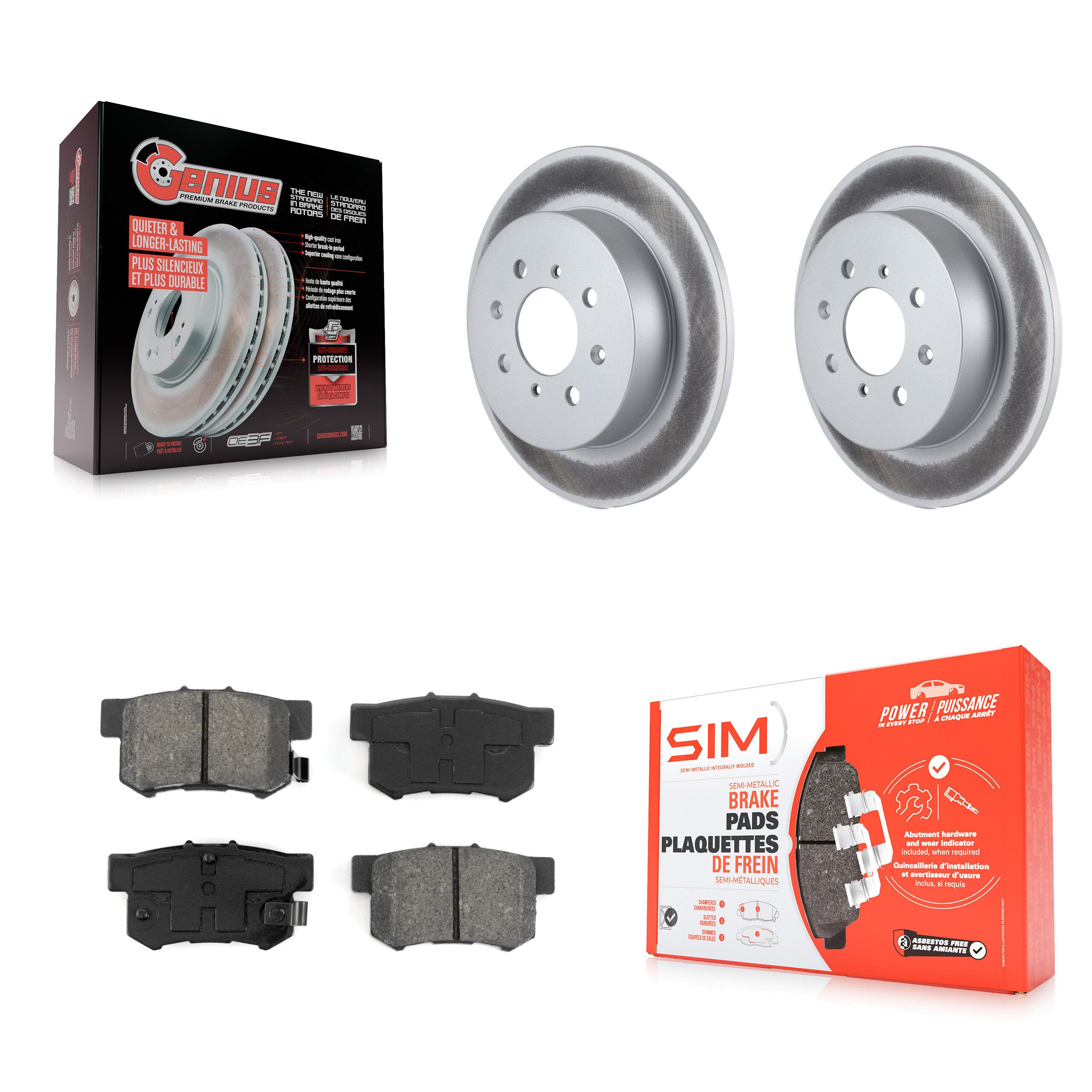Transit Auto KGS-101326 Disc Brake Kit for 2001-2005 Honda Civic, Acura EL - Rear