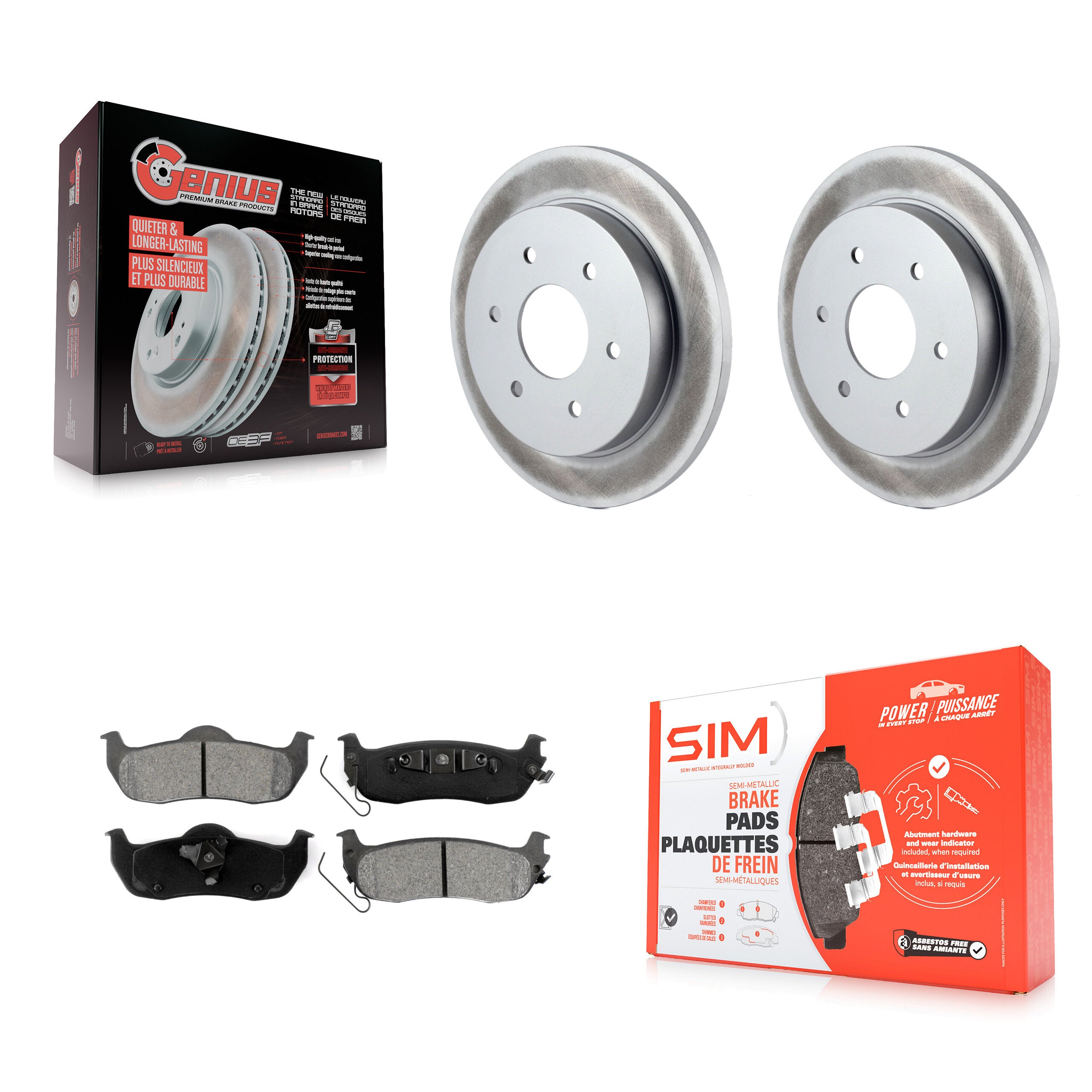 Transit Auto KGS-101329 Disc Brake Kit for 2004-2015 Nissan Armada, INFINITI QX56 and More - Rear