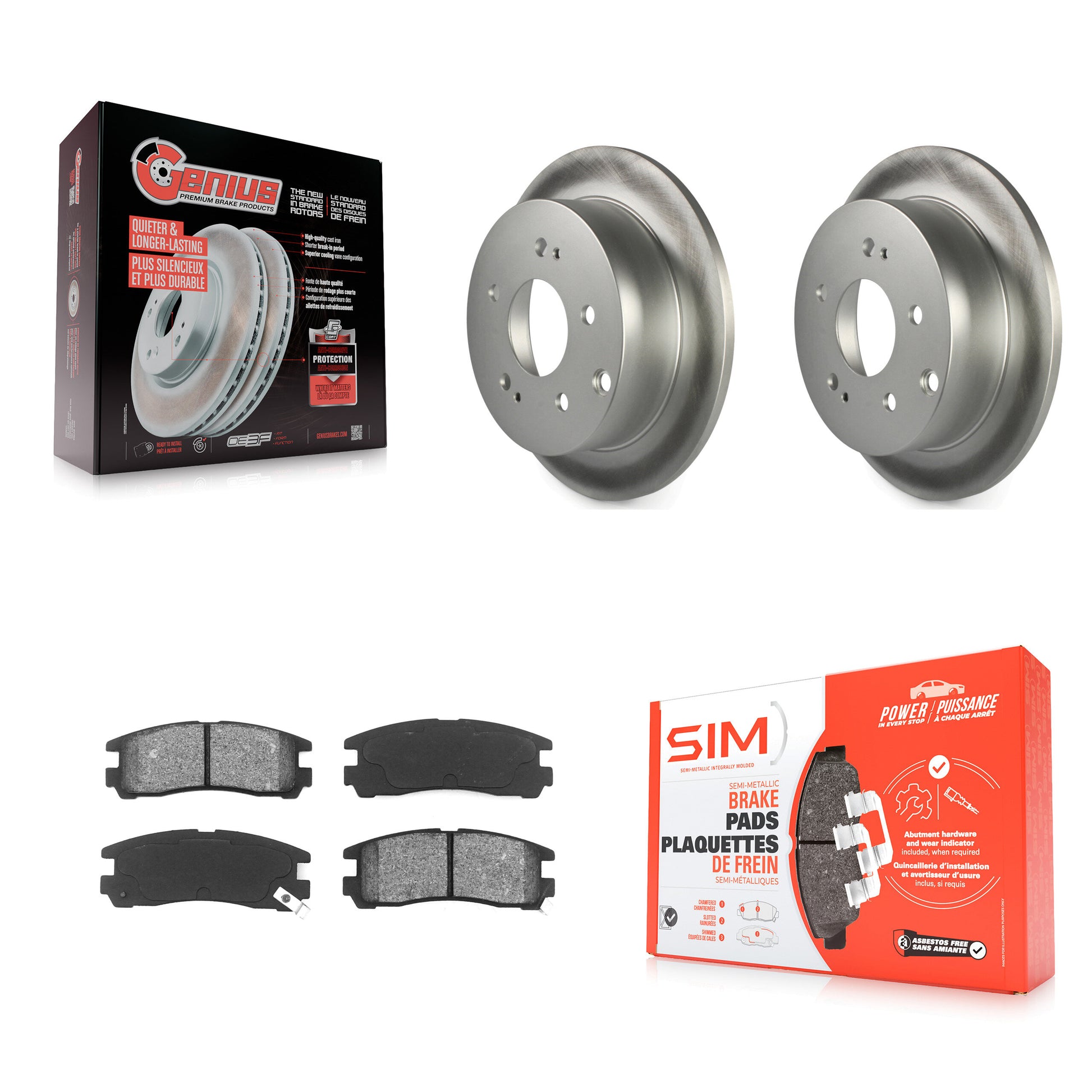 Transit Auto KGS-101331 Disc Brake Kit for 2004-2012 Mitsubishi Galant, Mitsubishi Eclipse - Rear
