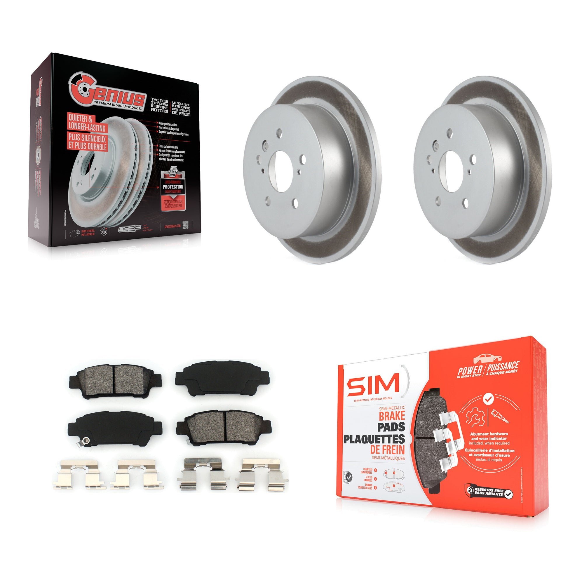 Transit Auto KGS-101333 Disc Brake Kit for 2004-2010 Toyota Sienna - Rear