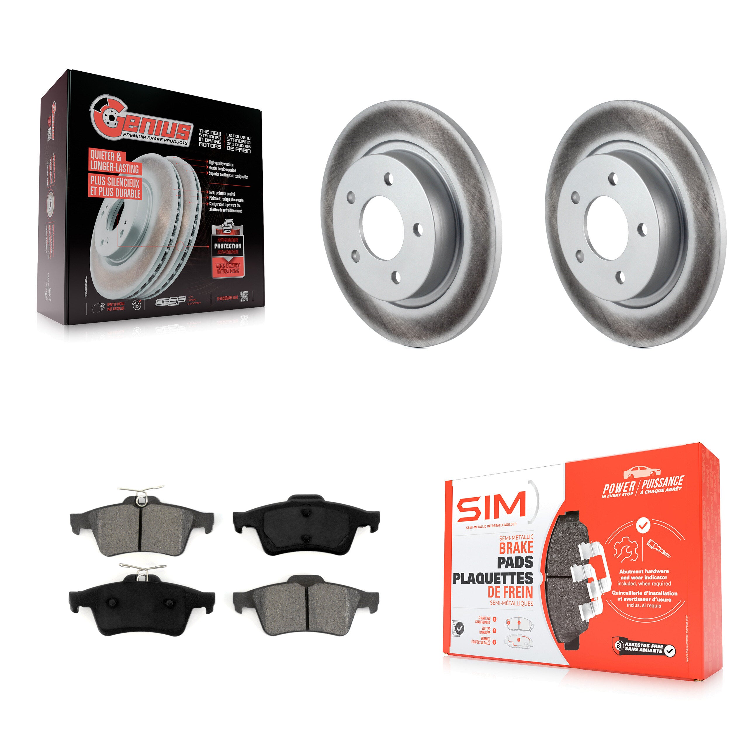 Transit Auto KGS-101341 Disc Brake Kit for 2004-2013 Mazda 3 Sport, Mazda 3 - Rear
