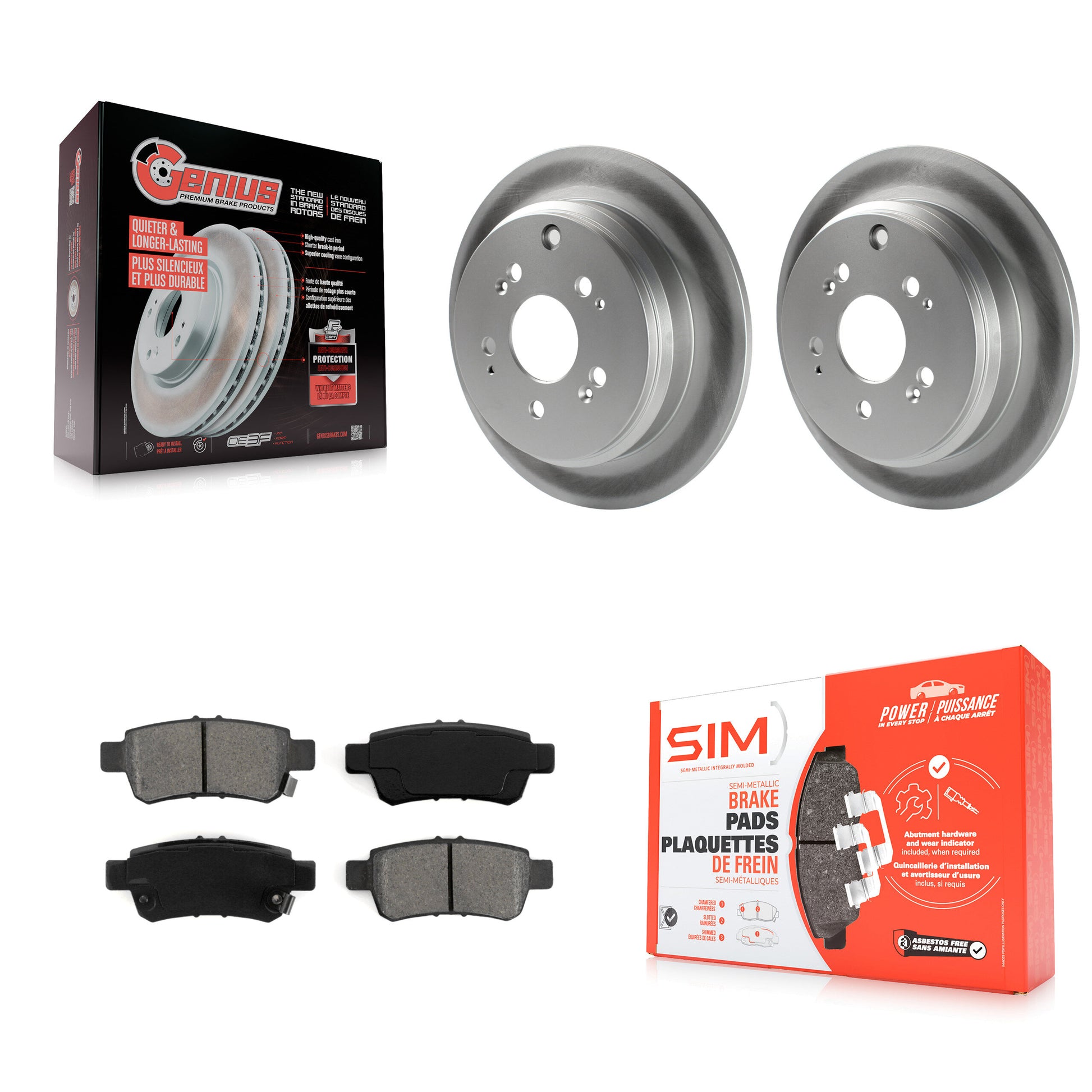 Transit Auto KGS-101342 Disc Brake Kit for 2005-2010 Honda Odyssey - Rear