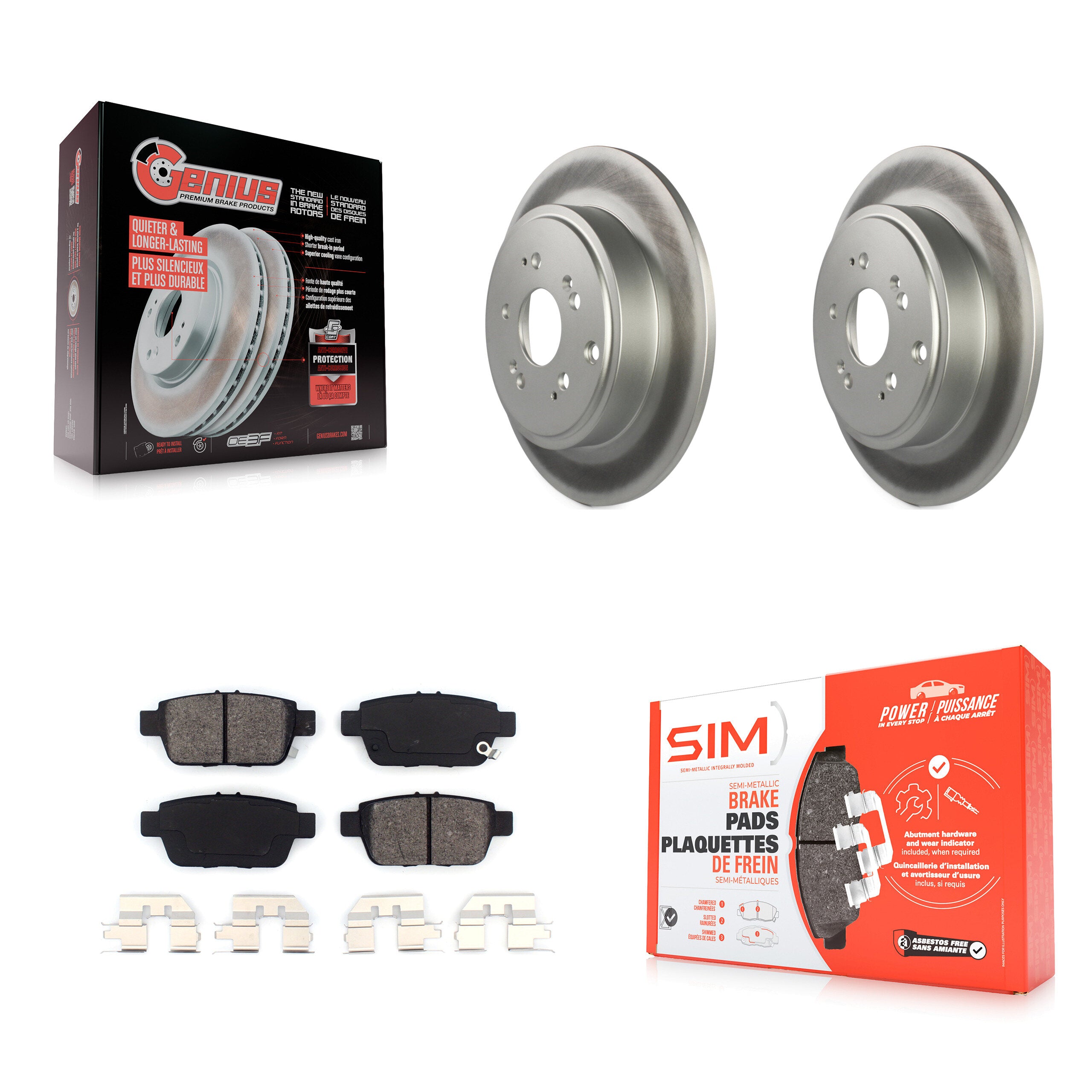 Transit Auto KGS-101355 Disc Brake Kit for 2006-2014 Honda Ridgeline - Rear