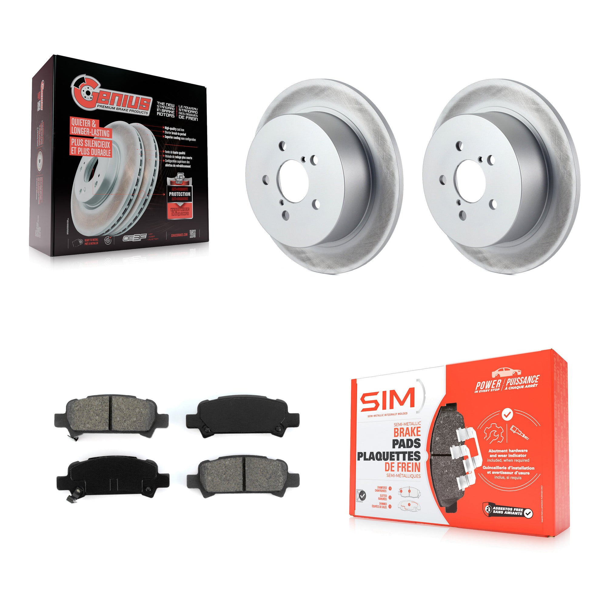 Transit Auto KGS-101357 Disc Brake Kit for 2008-2009 Subaru Legacy - Rear