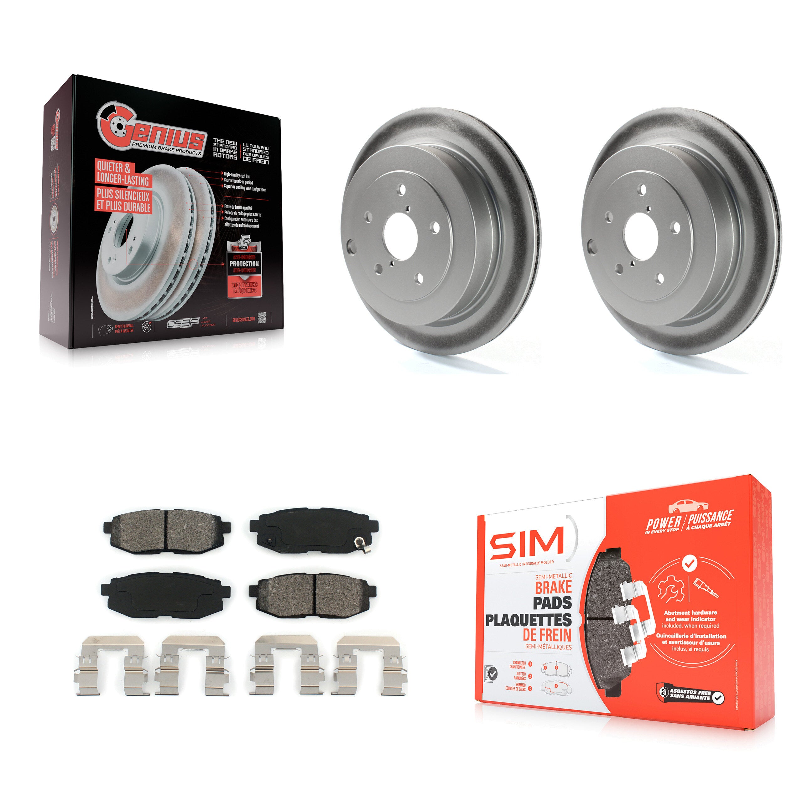 Transit Auto KGS-101360 Disc Brake Kit for 2006-2014 Subaru Tribeca, Subaru B9 Tribeca - Rear