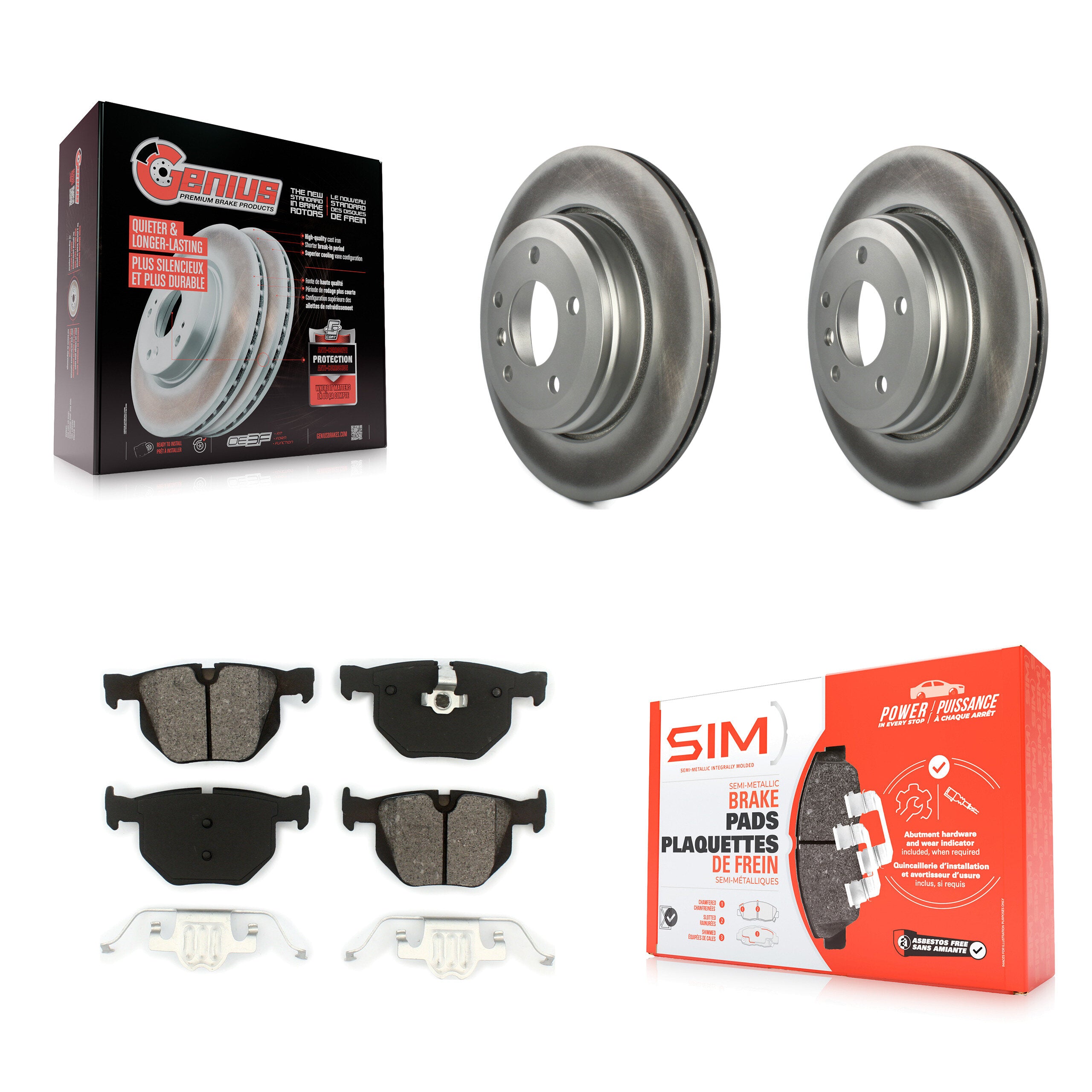 Transit Auto KGS-101361 Disc Brake Kit for 2004-2009 BMW 528i, BMW 525i, BMW 530i - Rear