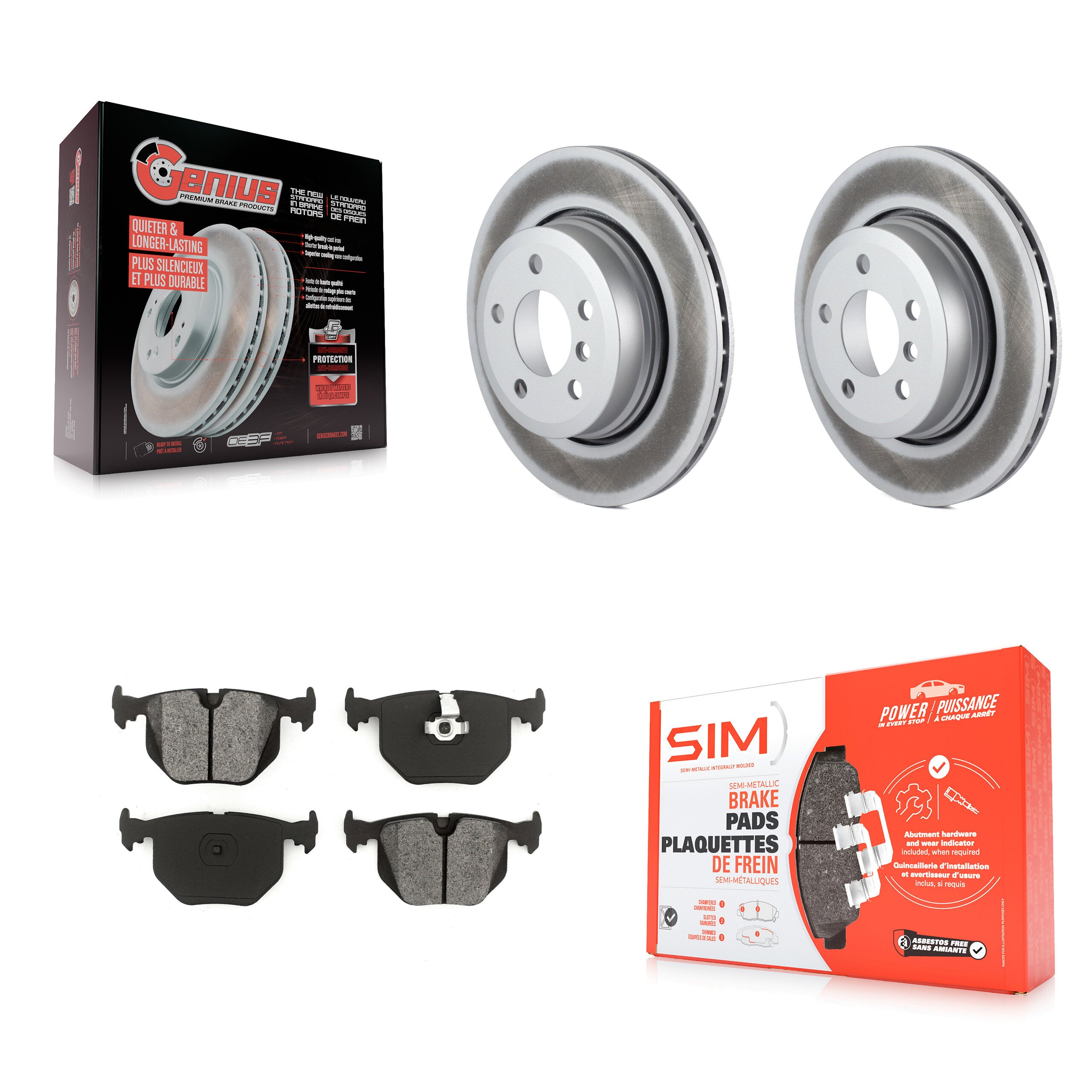 Transit Auto KGS-101363 Disc Brake Kit for 2004-2010 BMW X3 - Rear