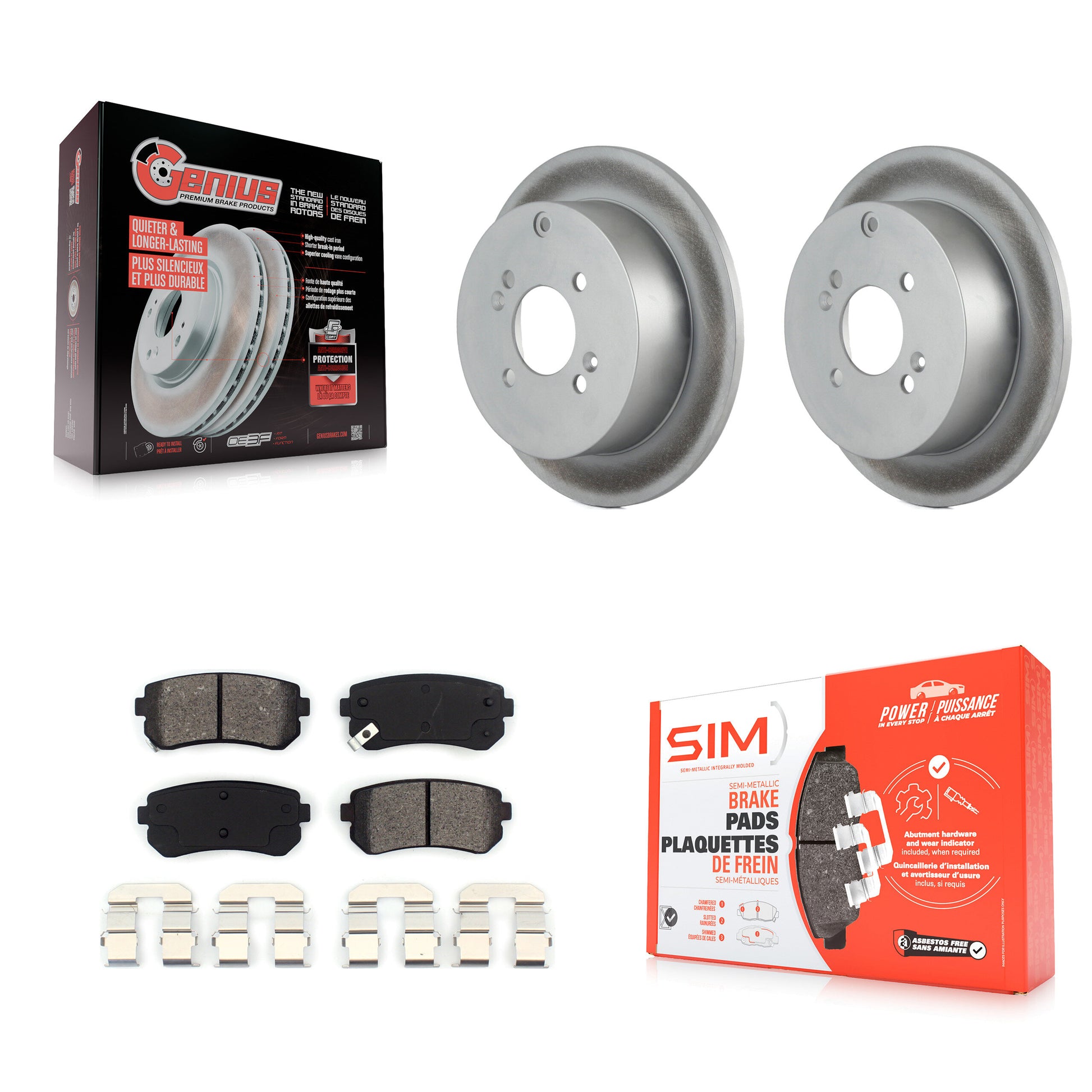 Transit Auto KGS-101367 Disc Brake Kit for 2006-2010 Hyundai Accent, Kia Rio, Kia Rio5 - Rear