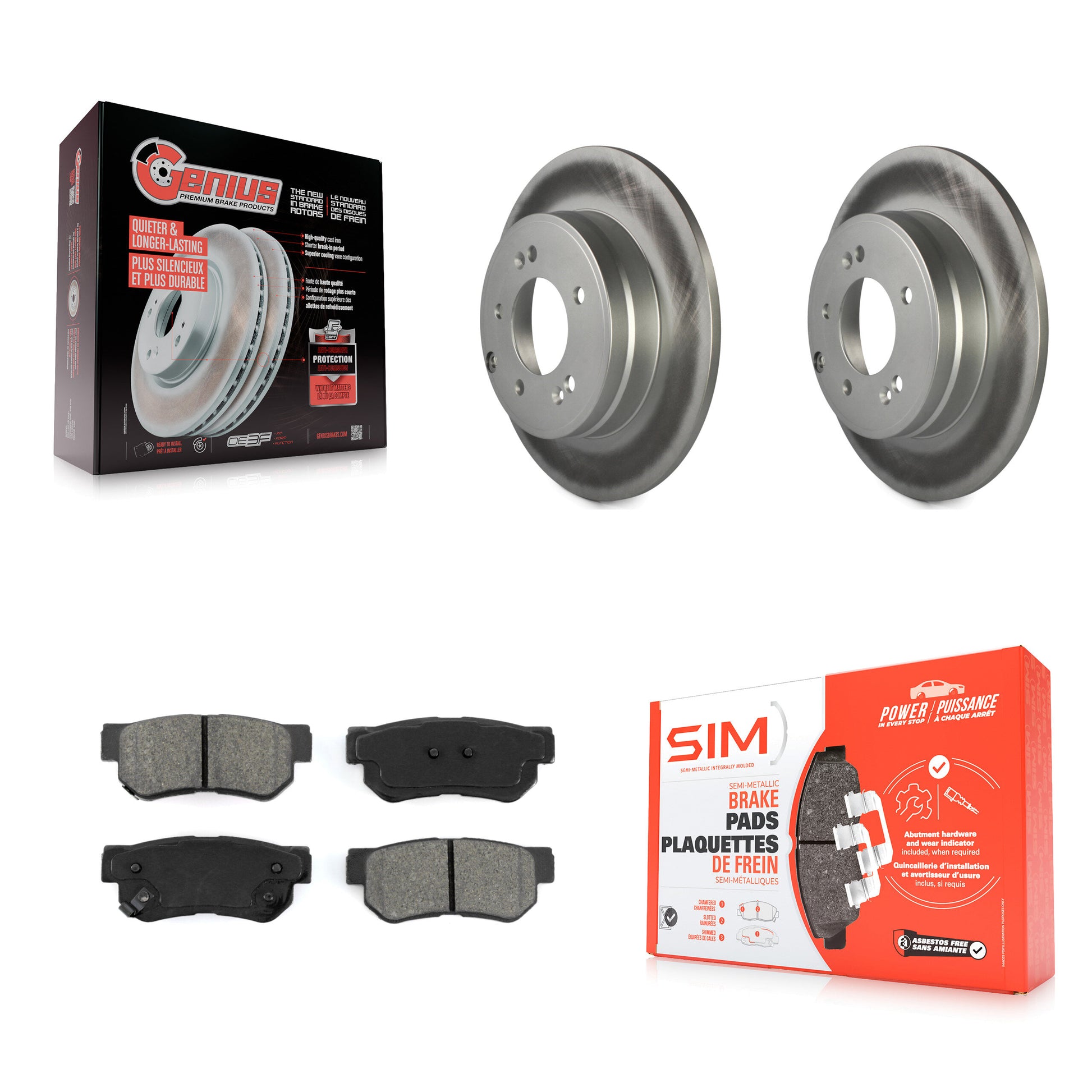 Transit Auto KGS-101370 Disc Brake Kit for 2006-2008 Hyundai Sonata - Rear