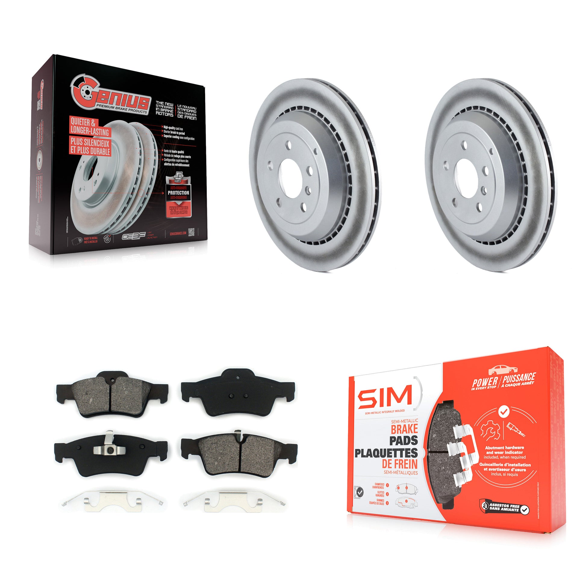 Transit Auto KGS-101373 Disc Brake Kit for 2005-2012 Mercedes-Benz ML350, Mercedes-Benz GL350 and More - Rear
