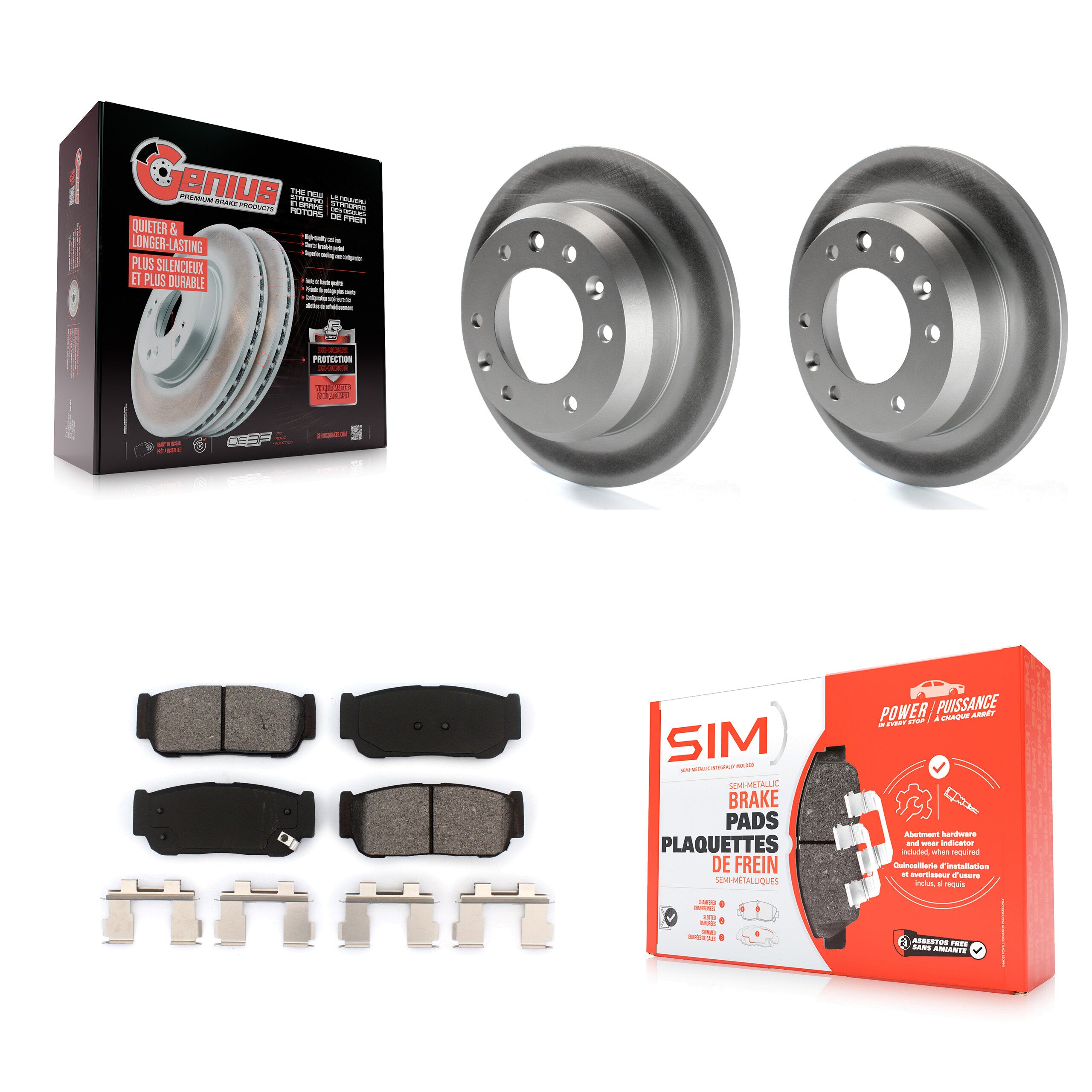 Transit Auto KGS-101378 Disc Brake Kit for 2006-2007 Hyundai Entourage, Kia Sedona - Rear