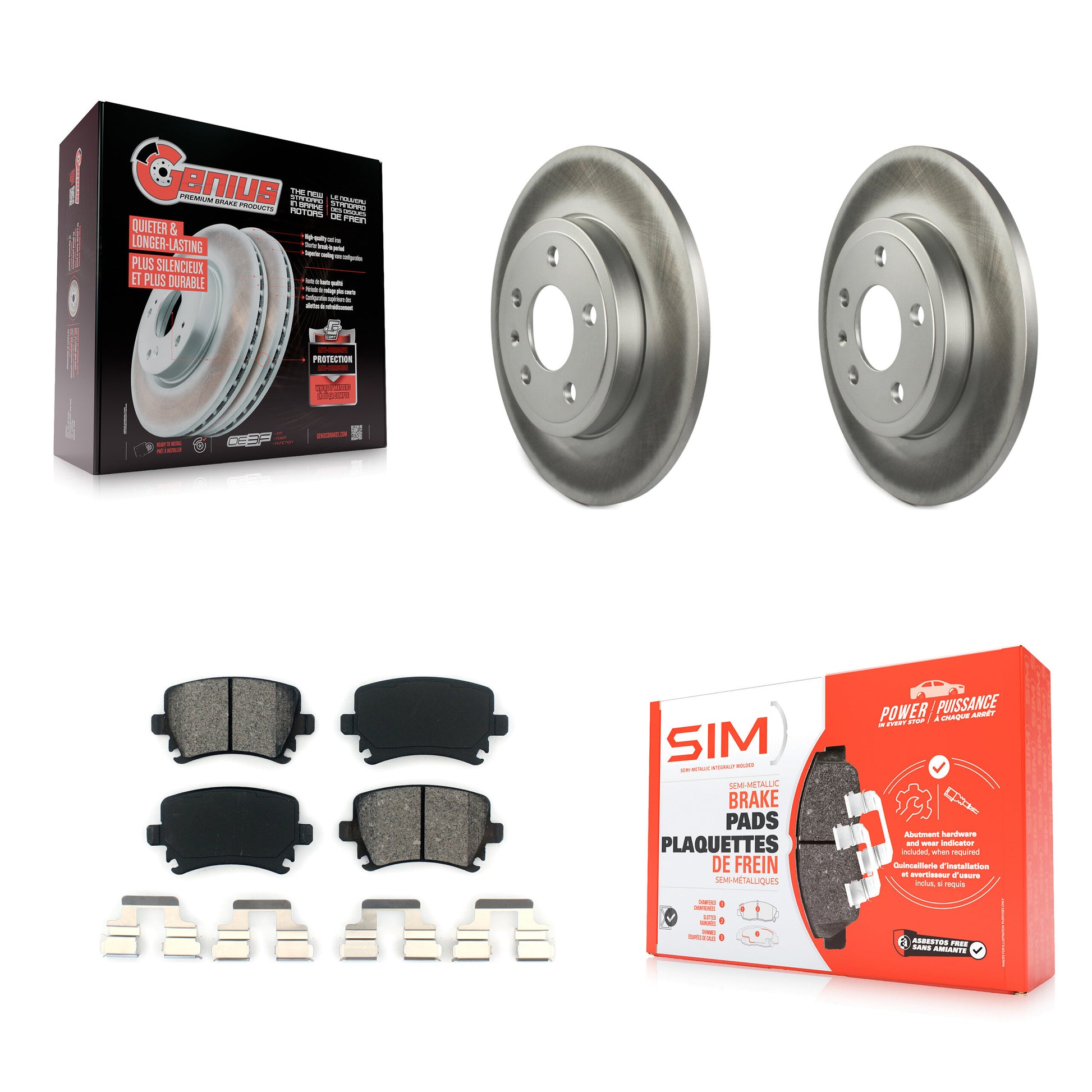 Transit Auto KGS-101380 Disc Brake Kit for 2005-2009 Audi A4, Audi A4 Quattro - Rear