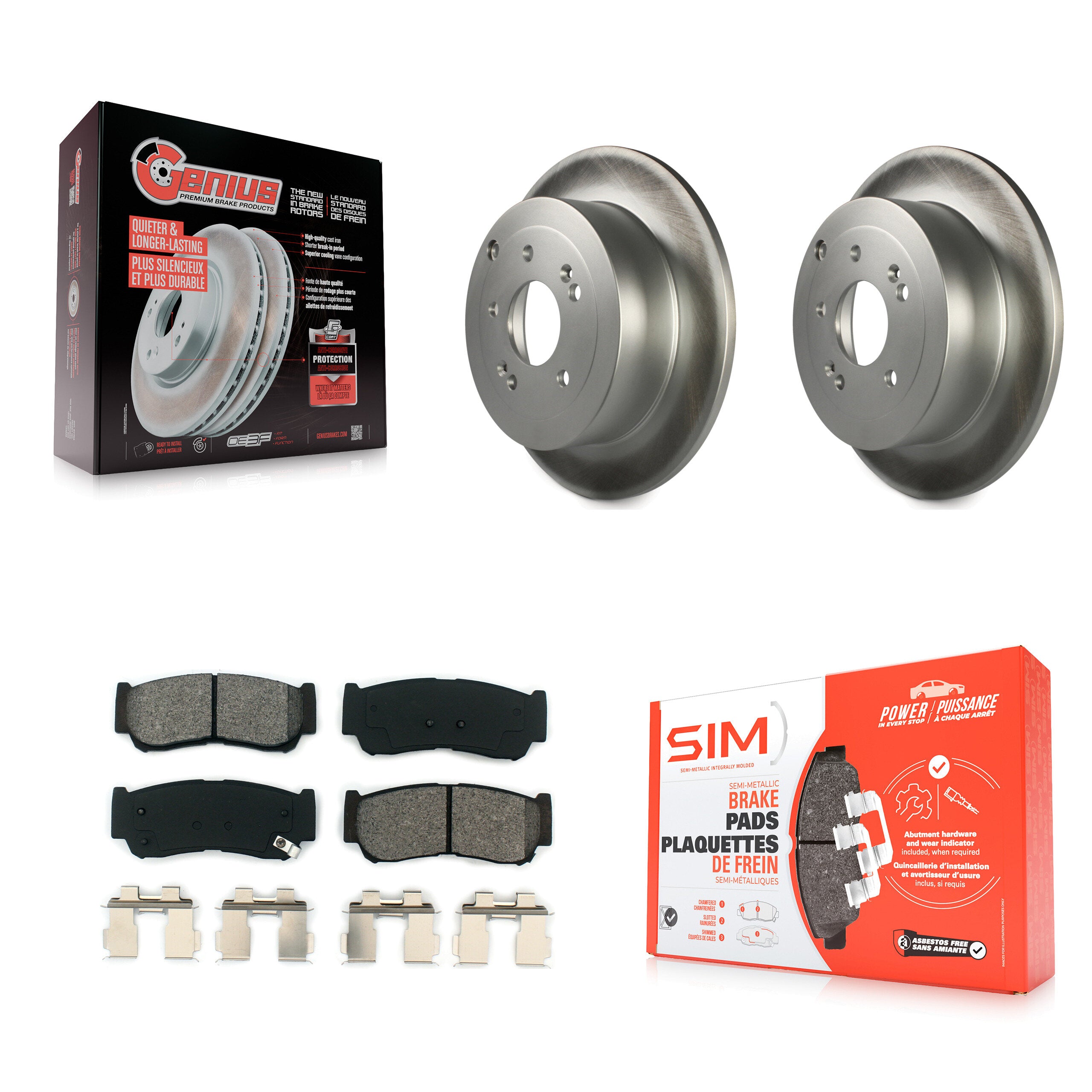 Transit Auto KGS-101384 Disc Brake Kit for 2007-2009 Hyundai Santa Fe - Rear