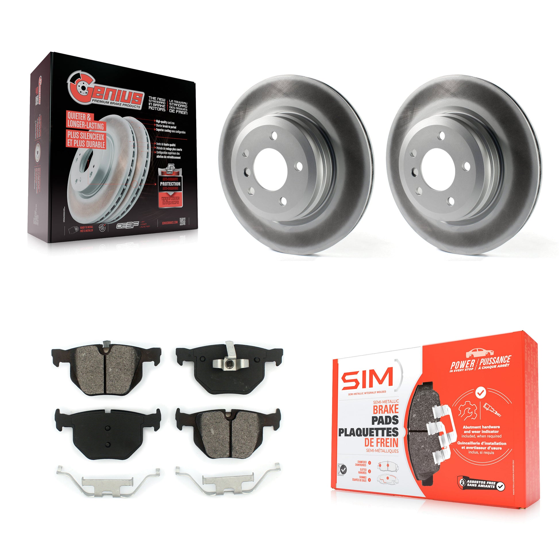 Transit Auto KGS-101386 Disc Brake Kit for 2006-2015 BMW 335i, BMW 335i xDrive and More - Rear