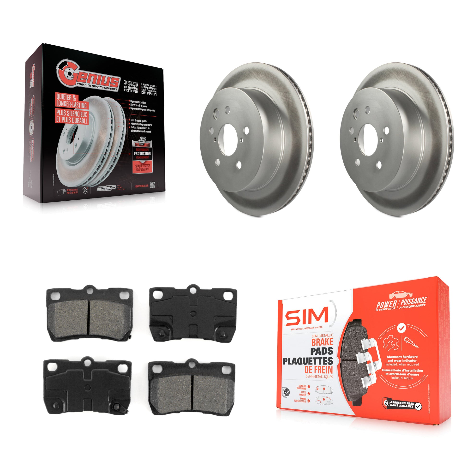 Transit Auto KGS-101387 Disc Brake Kit for 2006-2013 Lexus IS350, Lexus IS250 and More - Rear