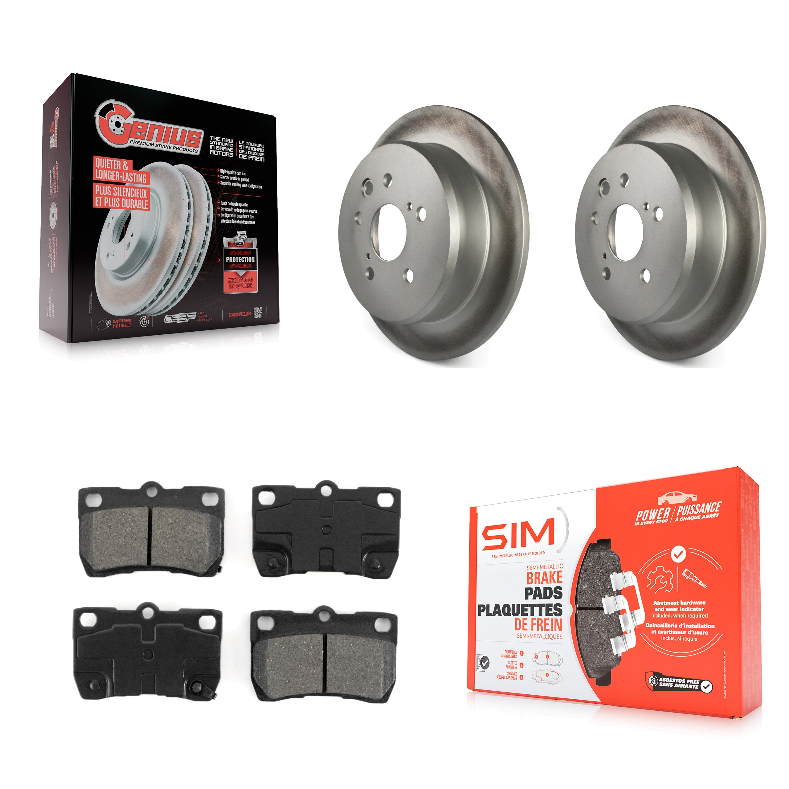 Transit Auto KGS-101389 Disc Brake Kit for 2006-2013 Lexus IS250 - Rear
