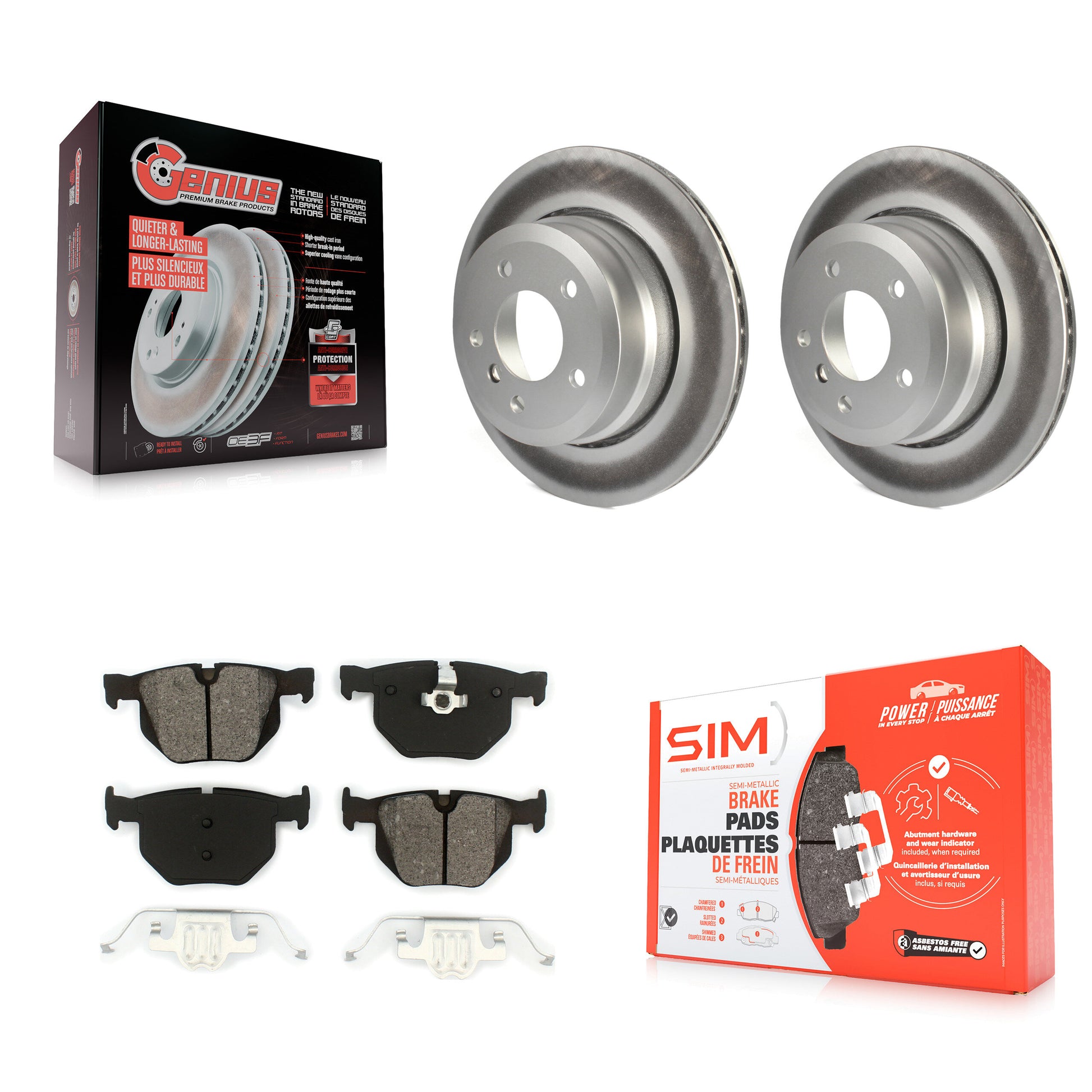 Transit Auto KGS-101394 Disc Brake Kit for 2006-2010 BMW 528i, BMW 528i xDrive and More - Rear