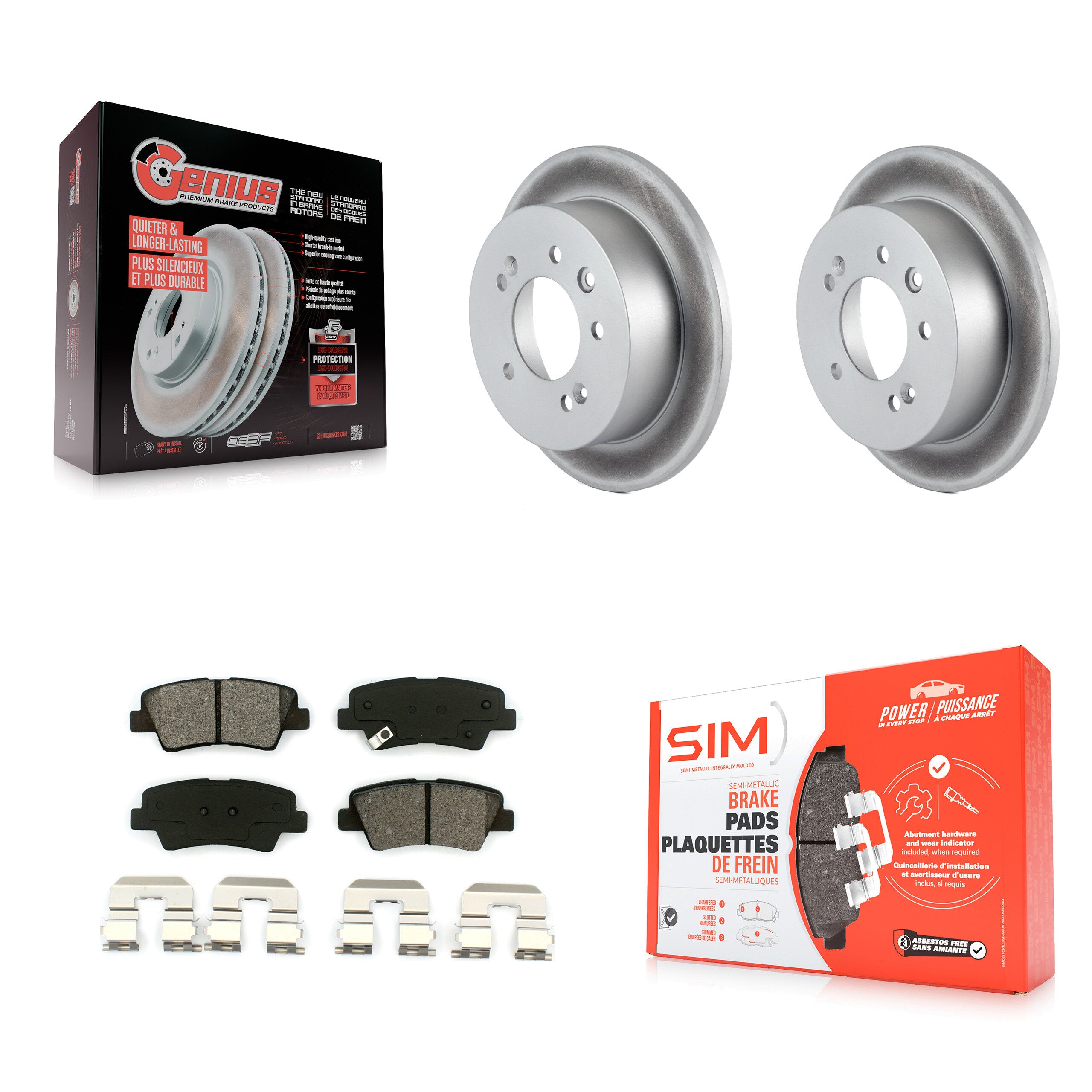 Transit Auto KGS-101395 Disc Brake Kit for 2010 Hyundai Elantra - Rear