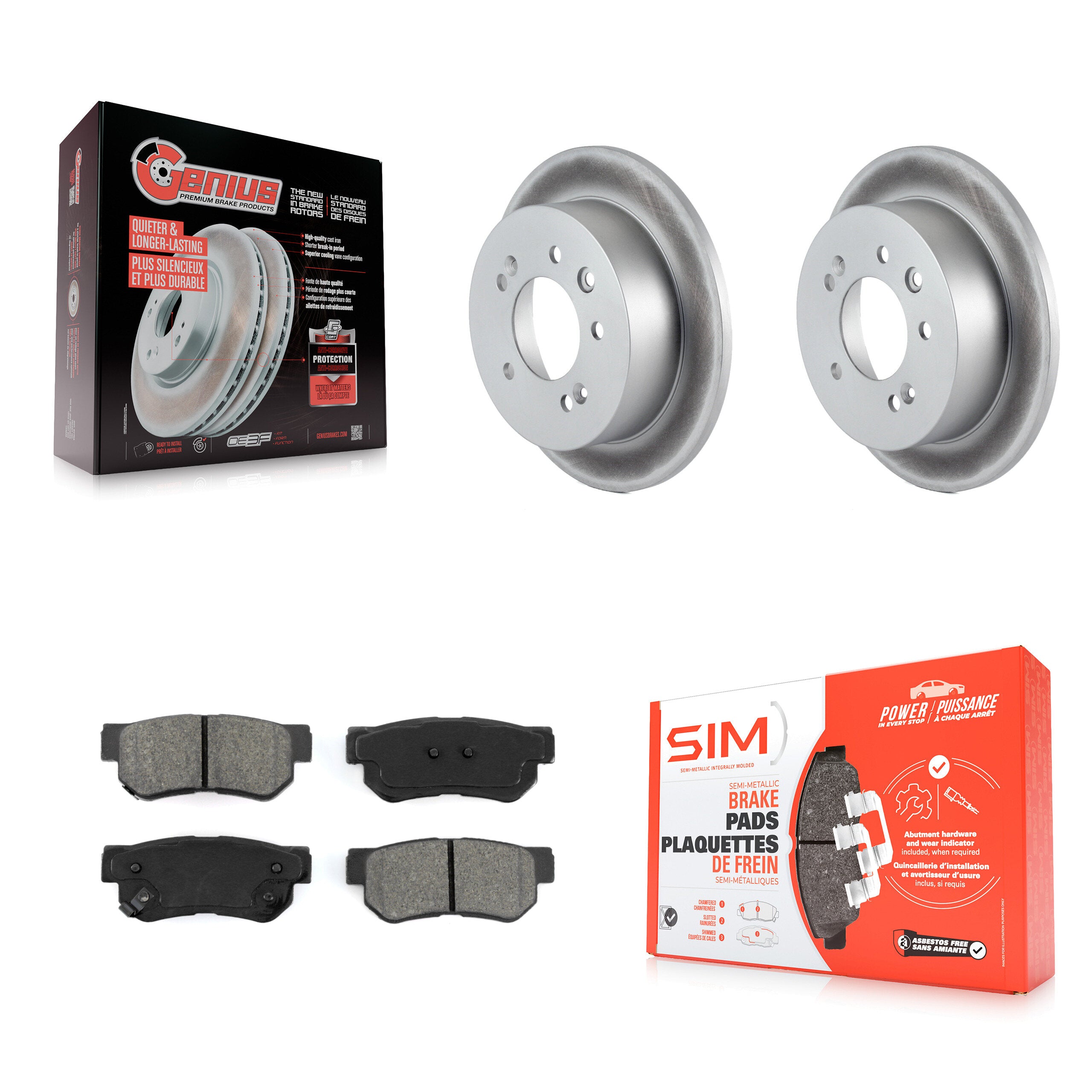 Transit Auto KGS-101396 Disc Brake Kit for 2007-2010 Hyundai Elantra - Rear