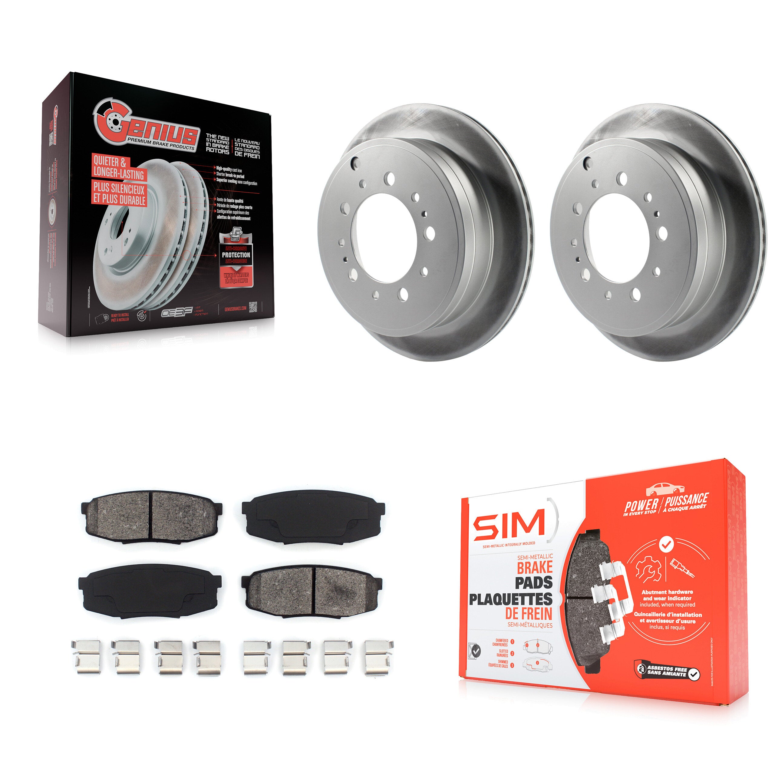 Transit Auto KGS-101405 Disc Brake Kit for 2007-2022 Lexus LX570, Toyota Land Cruiser and More - Rear