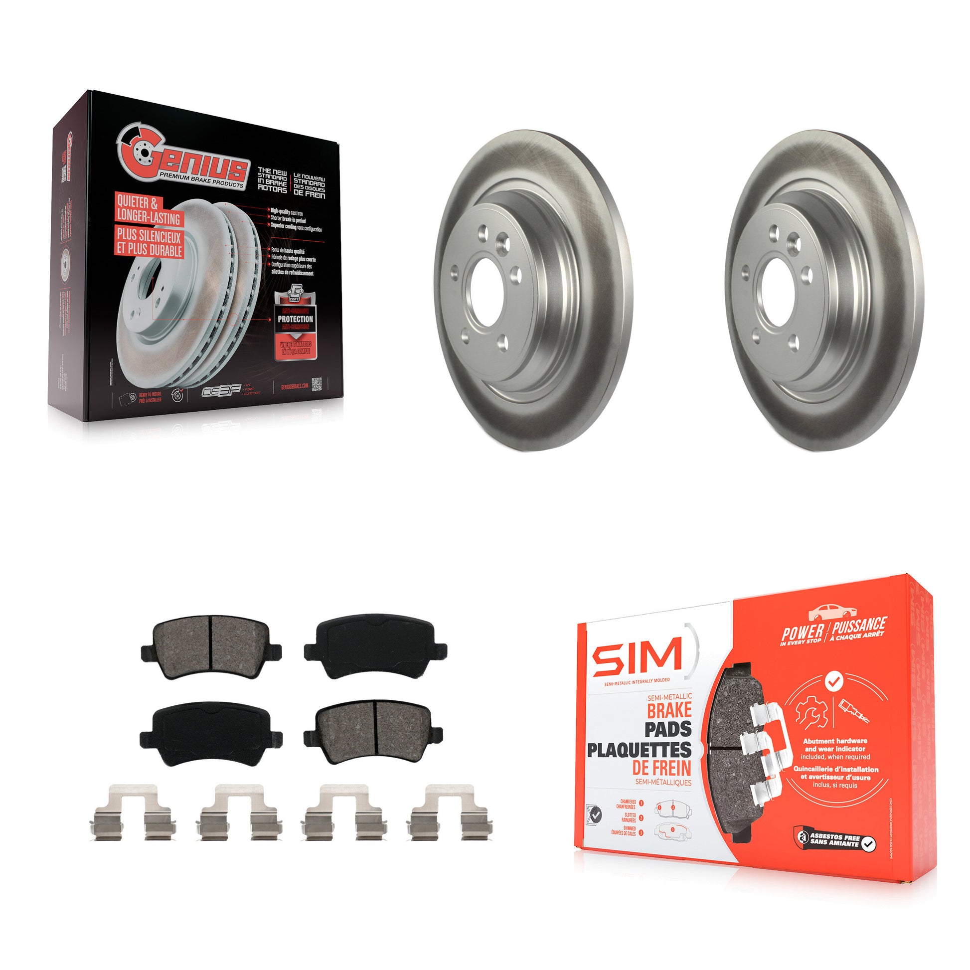 Transit Auto KGS-101414 Disc Brake Kit for 2007-2018 Volvo S60, Volvo V60 and More - Rear