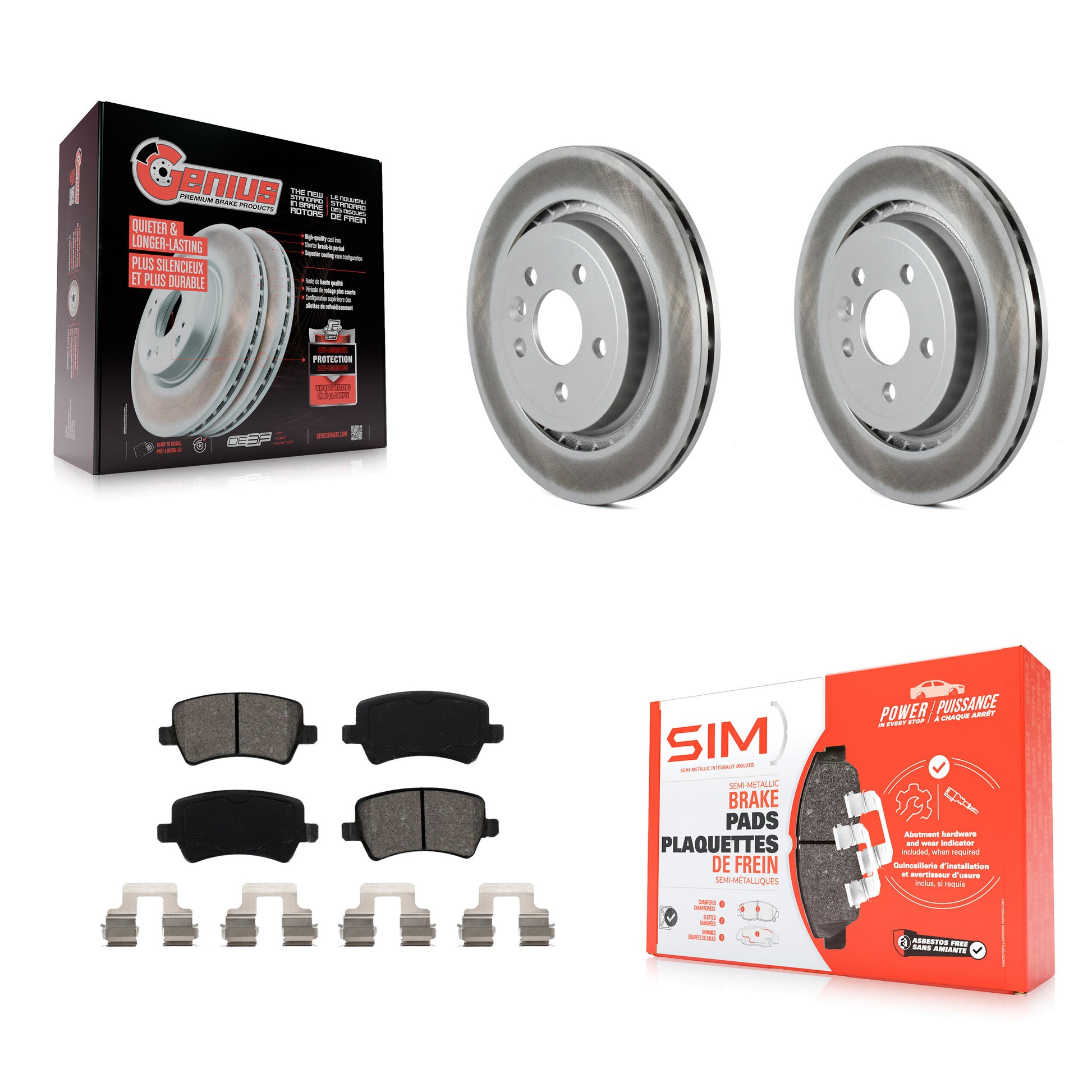 Transit Auto KGS-101416 Disc Brake Kit for 2007-2018 Volvo S60, Volvo V60 and More - Rear