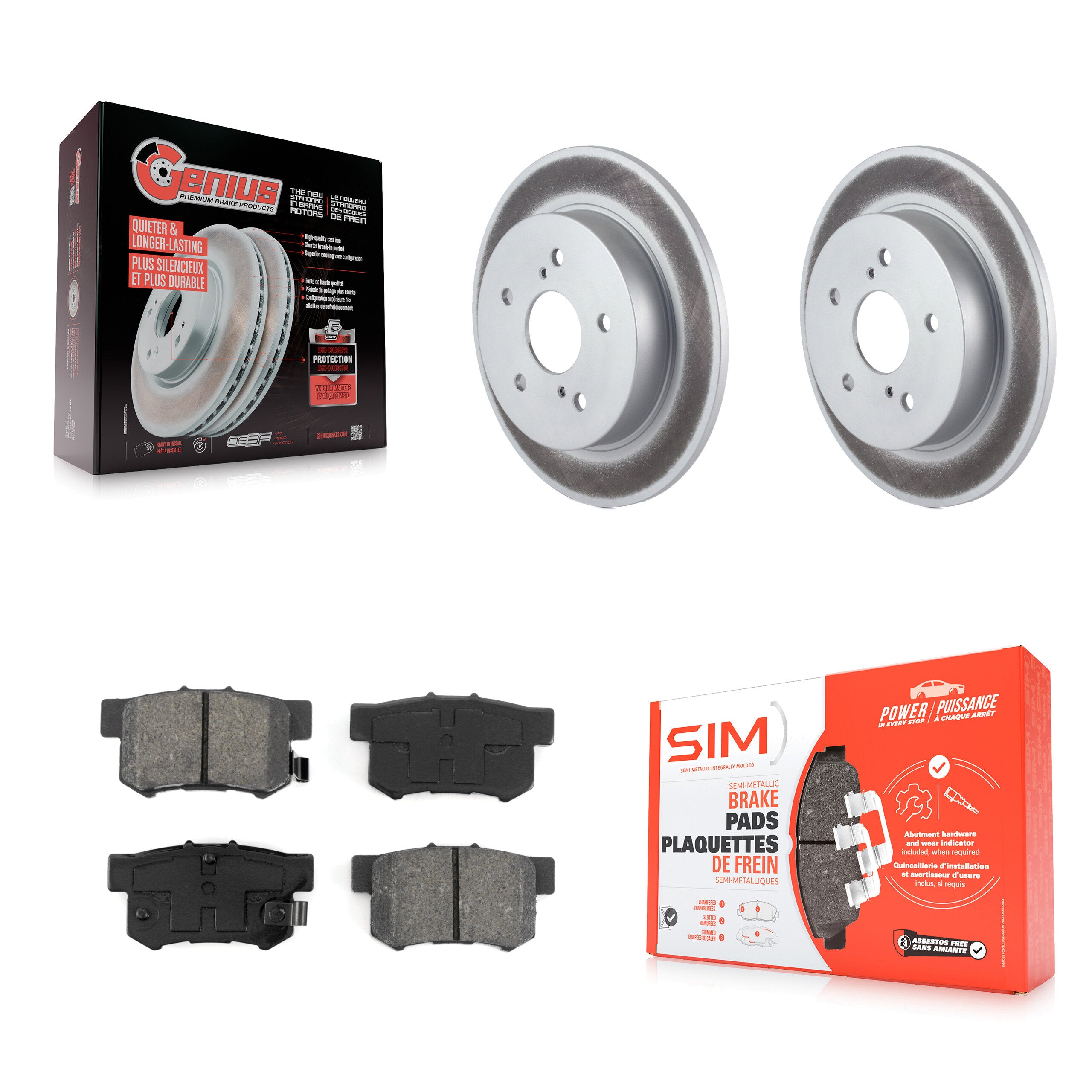 Transit Auto KGS-101417 Disc Brake Kit for 2007-2013 Suzuki SX4 Crossover, Suzuki SX4 - Rear