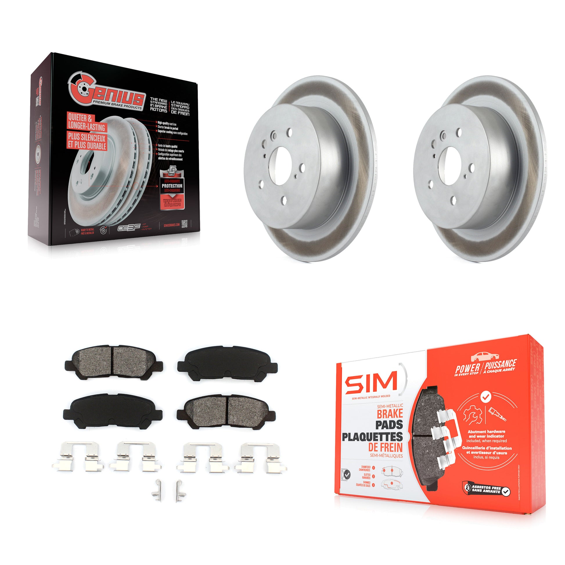 Transit Auto KGS-101418 Disc Brake Kit for 2008-2013 Toyota Highlander - Rear