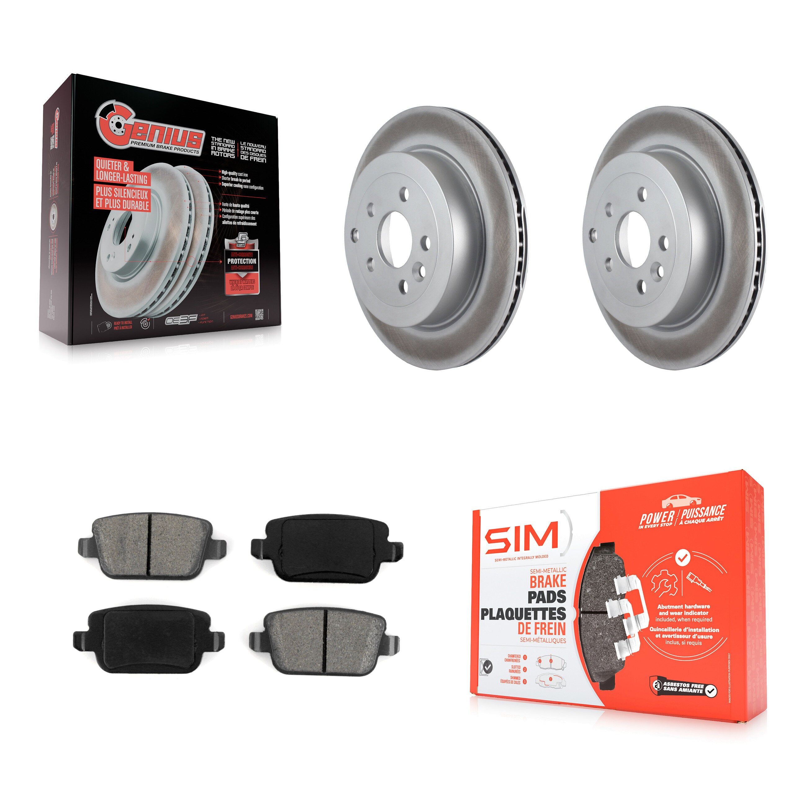 Transit Auto KGS-101423 Disc Brake Kit for 2008-2011 Land Rover LR2 - Rear