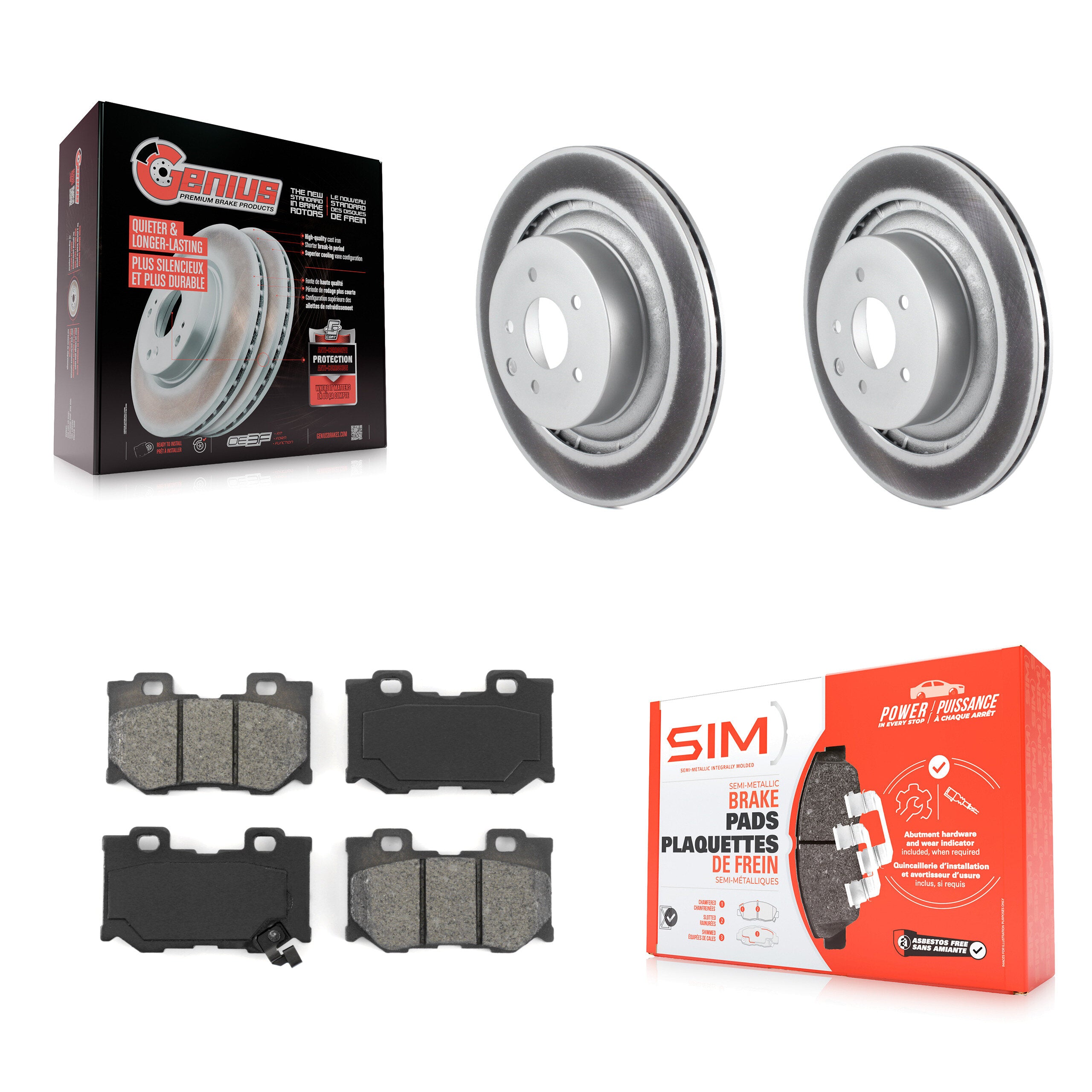 Transit Auto KGS-101425 Disc Brake Kit for 2009-2020 INFINITI Q60, INFINITI G37, Nissan 370Z - Rear