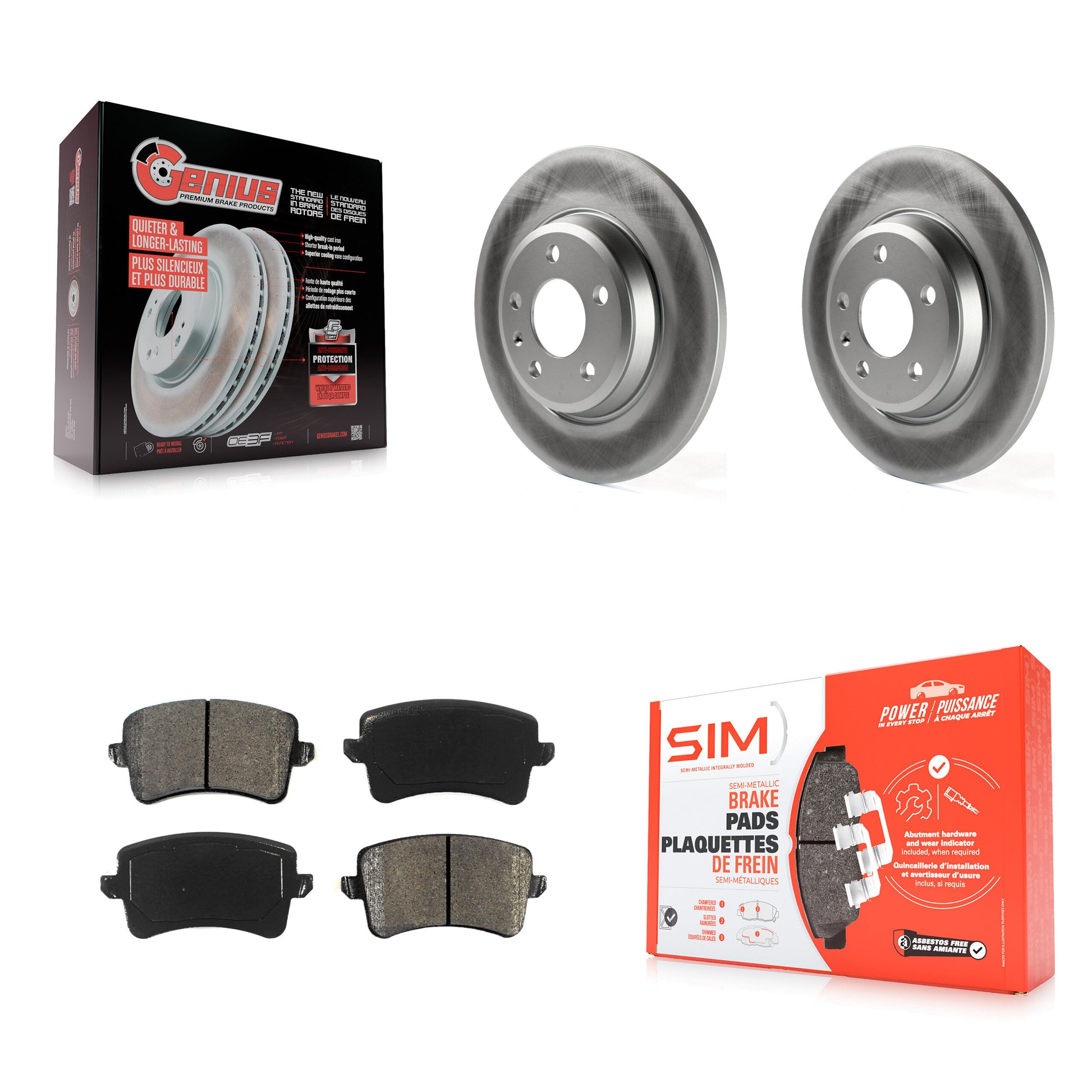 Transit Auto KGS-101430 Disc Brake Kit for 2008-2017 Audi Q5, Audi A4 allroad and More - Rear