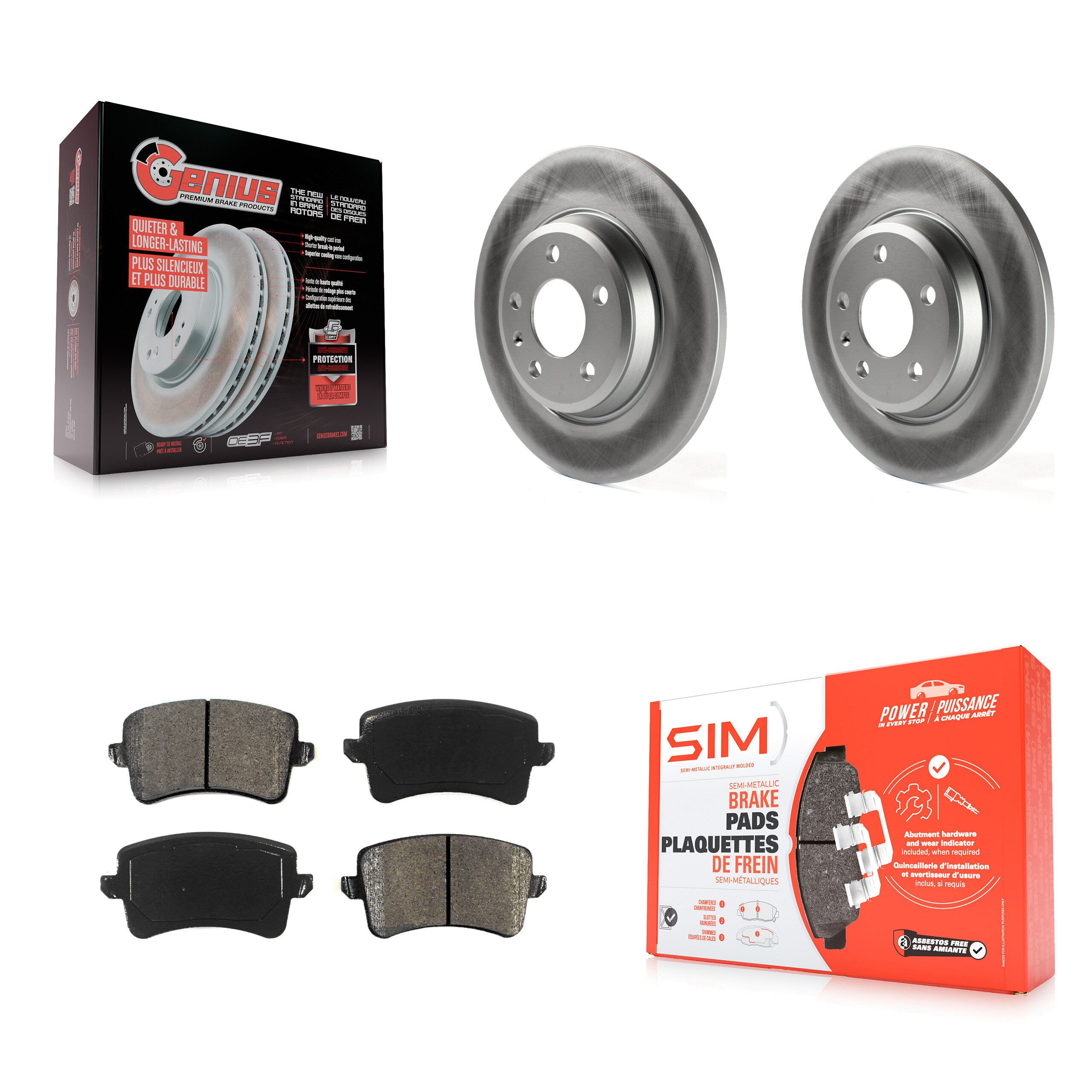 Transit Auto KGS-101430 Disc Brake Kit for 2008-2017 Audi Q5, Audi A4 allroad and More - Rear