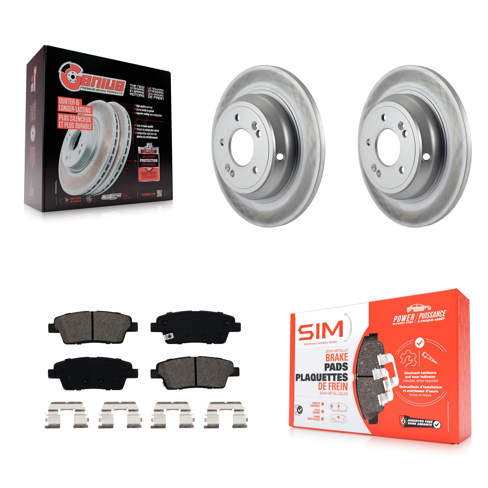 Transit Auto KGS-101432 Disc Brake Kit for 2010-2017 Genesis G80, Kia K900, Hyundai Genesis - Rear