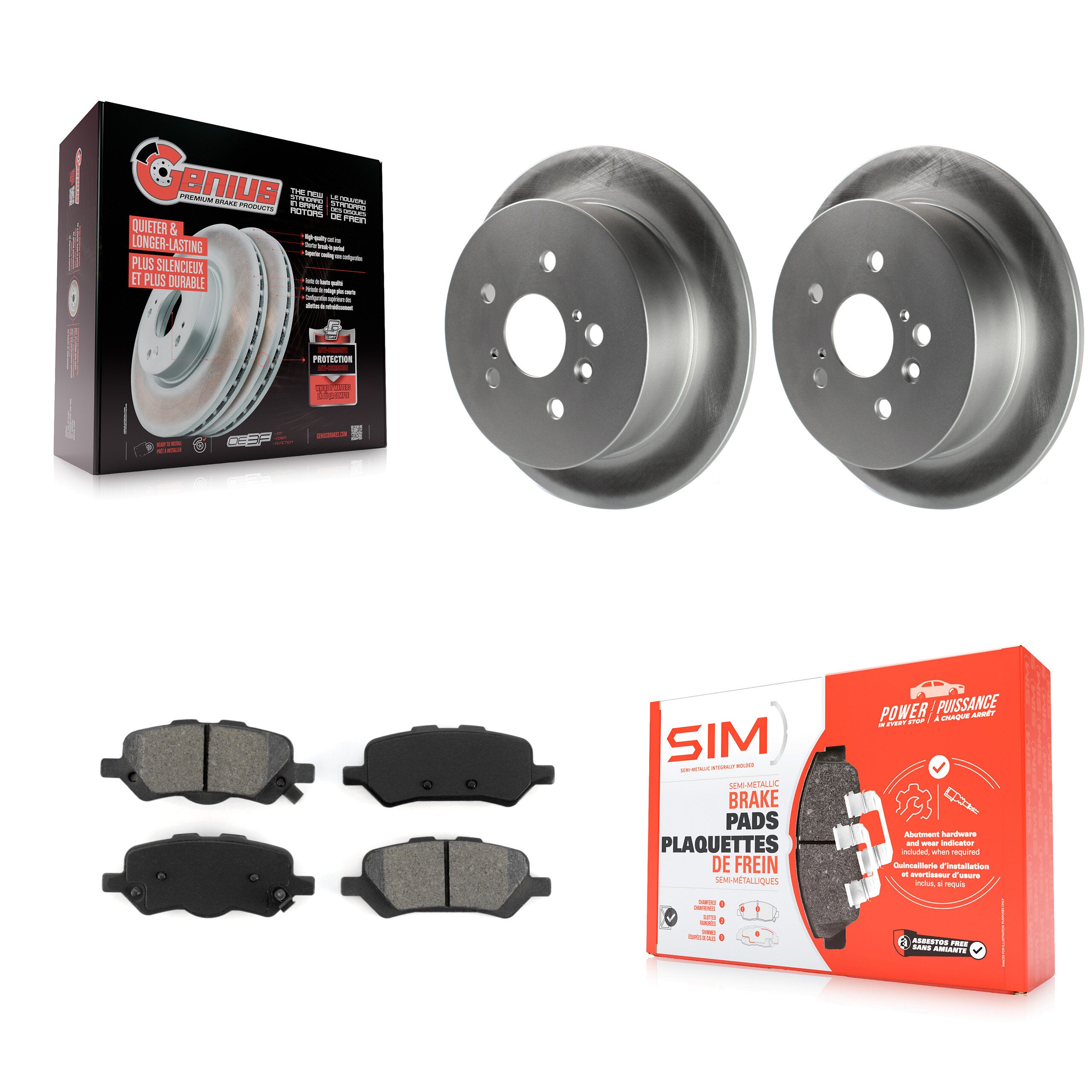 Transit Auto KGS-101434 Disc Brake Kit for 2009-2016 Toyota Venza - Rear
