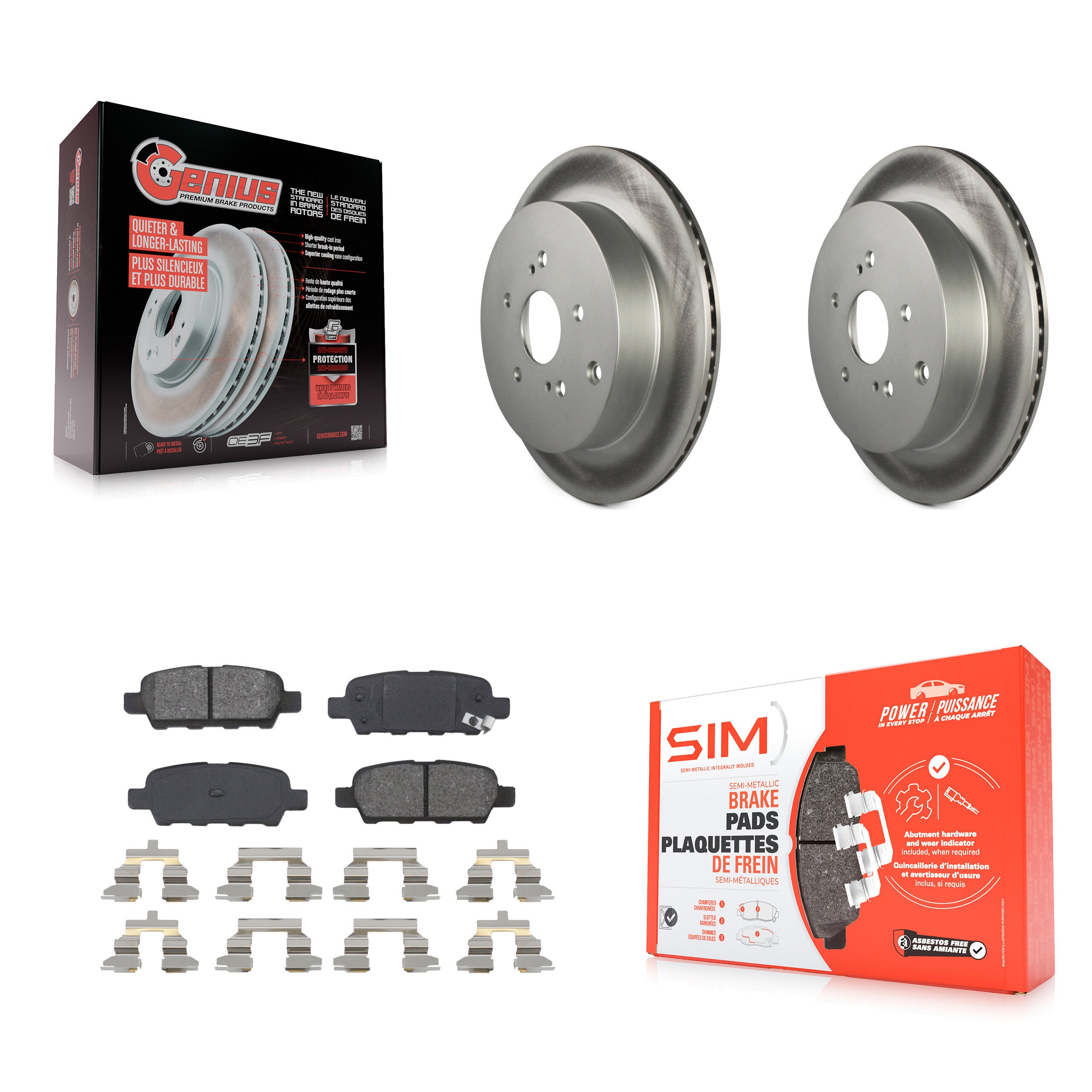 Transit Auto KGS-101437 Disc Brake Kit for 2009-2013 Suzuki Grand Vitara - Rear