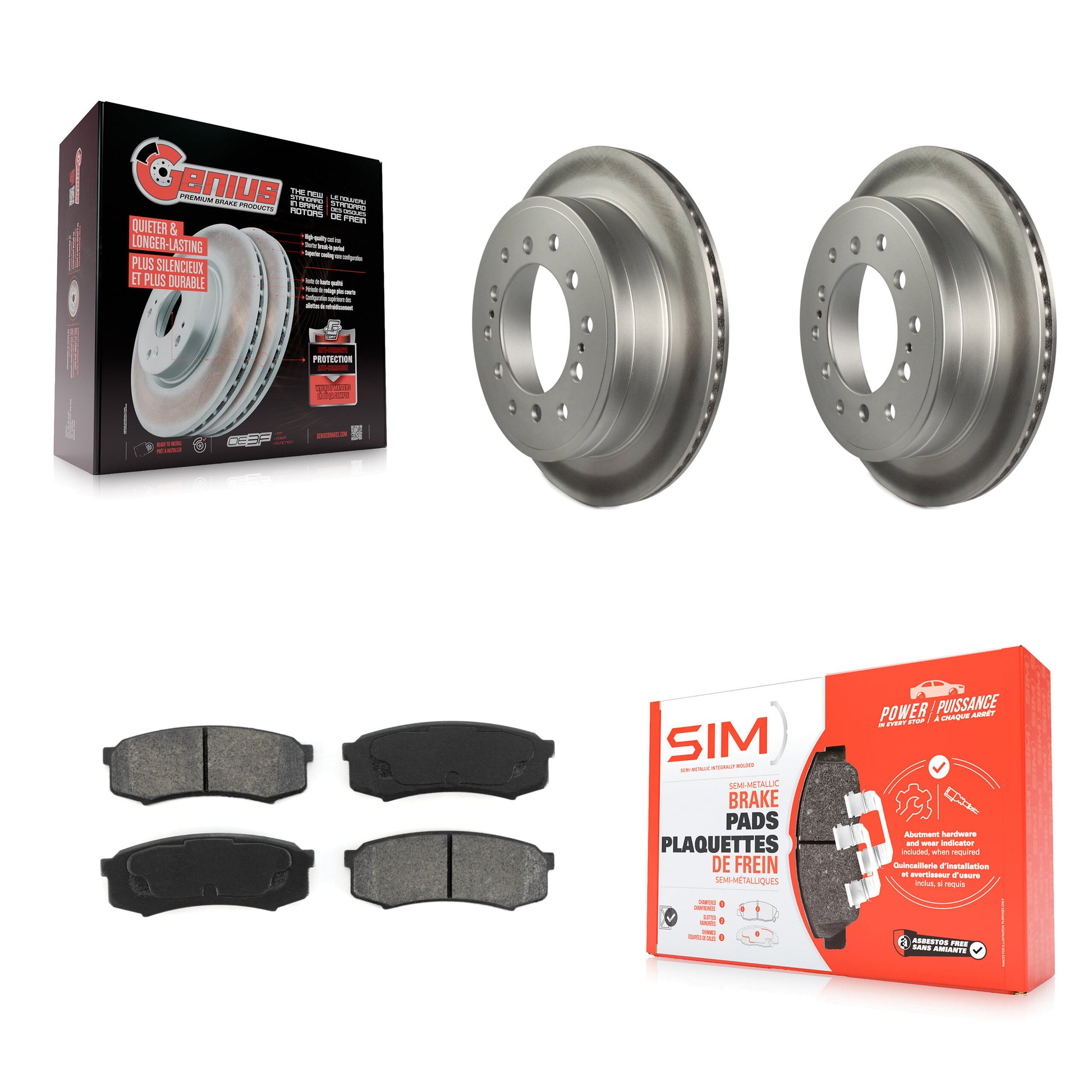 Transit Auto KGS-101444 Disc Brake Kit for 2010-2023 Lexus GX460, Toyota 4Runner, Toyota FJ Cruiser - Rear