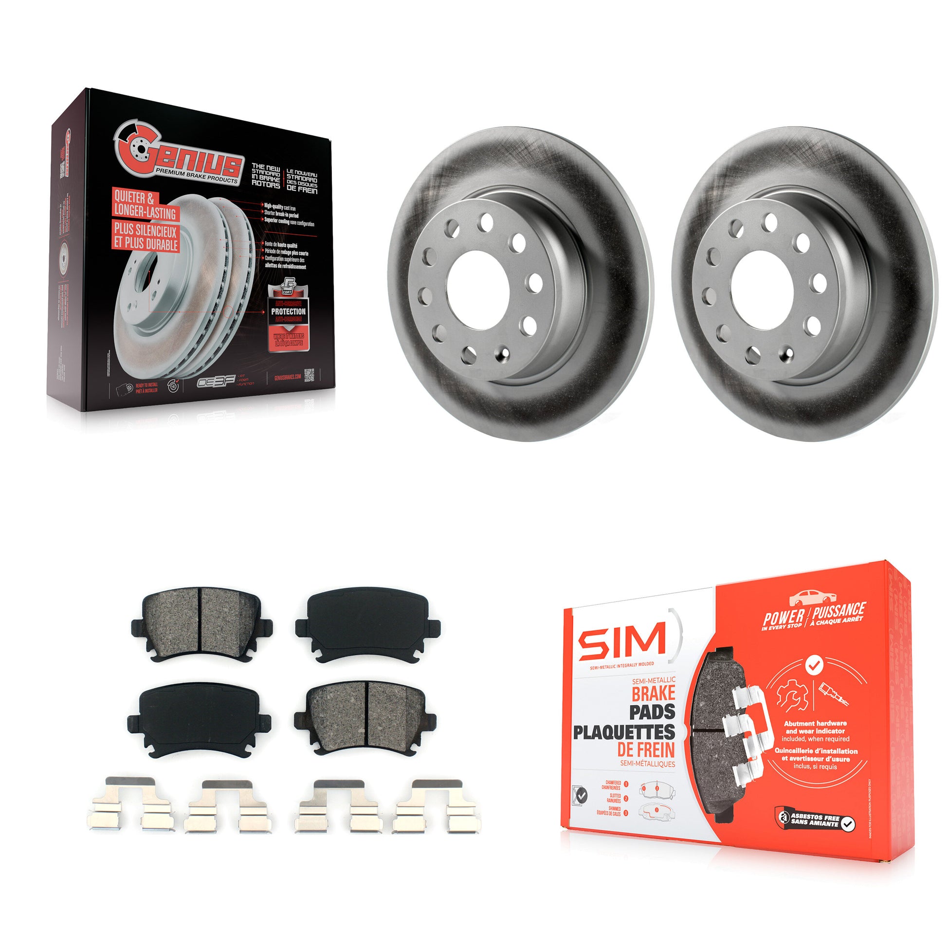 Transit Auto KGS-101449 Disc Brake Kit for 2009-2015 Volkswagen GTI, Audi A3 Quattro - Rear