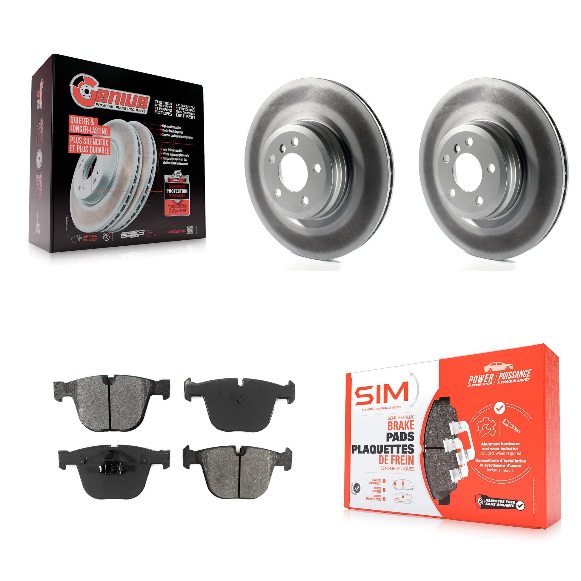 Transit Auto KGS-101452 Disc Brake Kit for 2009-2016 BMW ActiveHybrid 7, BMW Alpina B7 and More - Rear