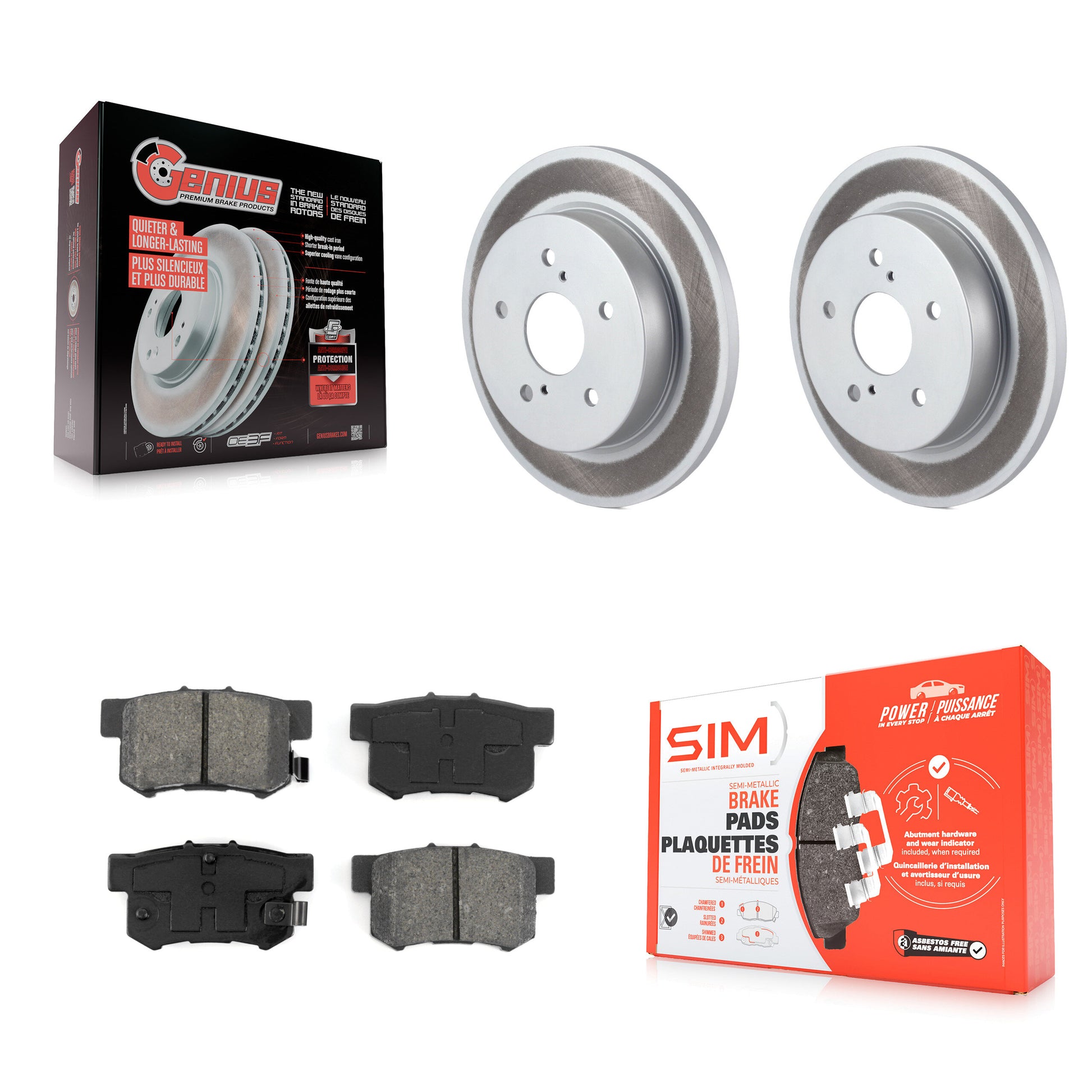 Transit Auto KGS-101453 Disc Brake Kit for 2010-2013 Suzuki Kizashi - Rear