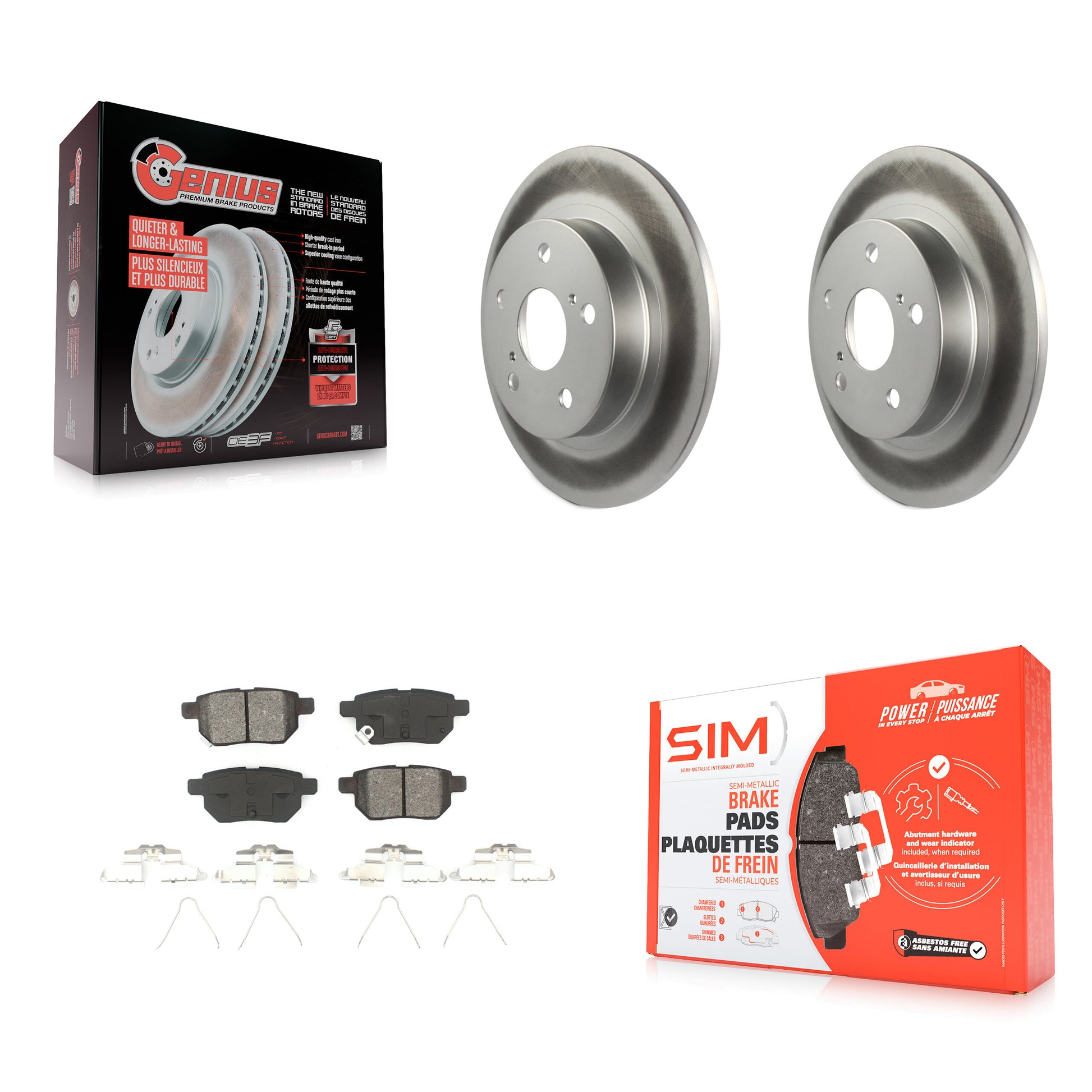 Transit Auto KGS-101454 Disc Brake Kit for 2011-2016 Scion tC - Rear