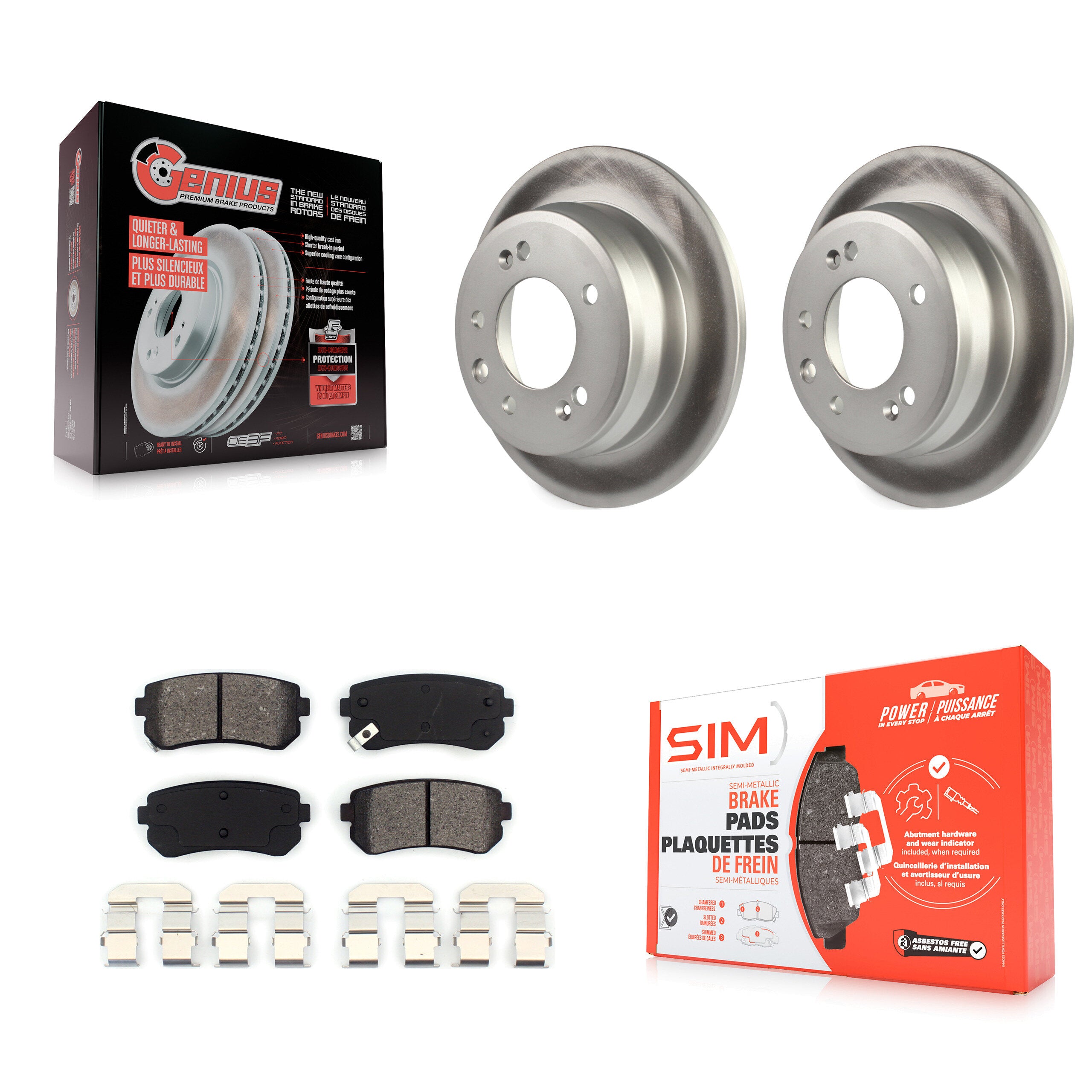 Transit Auto KGS-101459 Disc Brake Kit for 2009-2016 Hyundai Elantra, Kia Sportage, Hyundai Tucson - Rear