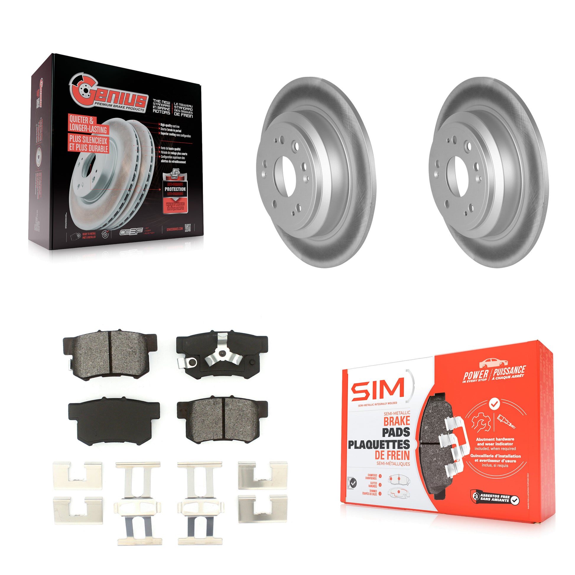Transit Auto KGS-101460 Disc Brake Kit for 2010-2015 Honda Crosstour, Honda Accord Crosstour - Rear