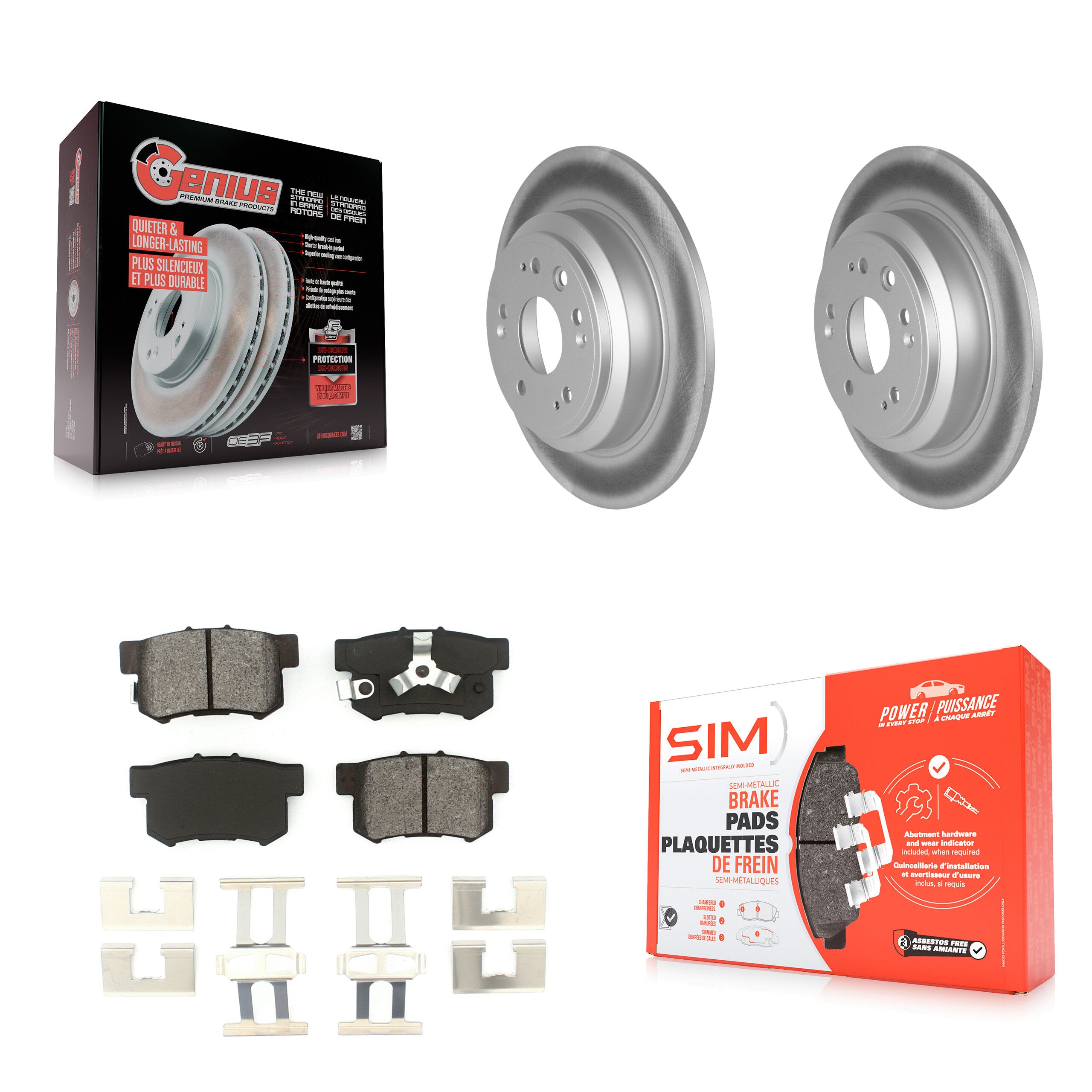Transit Auto KGS-101460 Disc Brake Kit for 2010-2015 Honda Crosstour, Honda Accord Crosstour - Rear