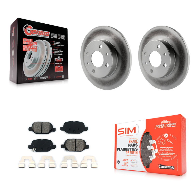 Transit Auto KGS-101462 Disc Brake Kit for 2012-2019 Fiat 500 - Rear