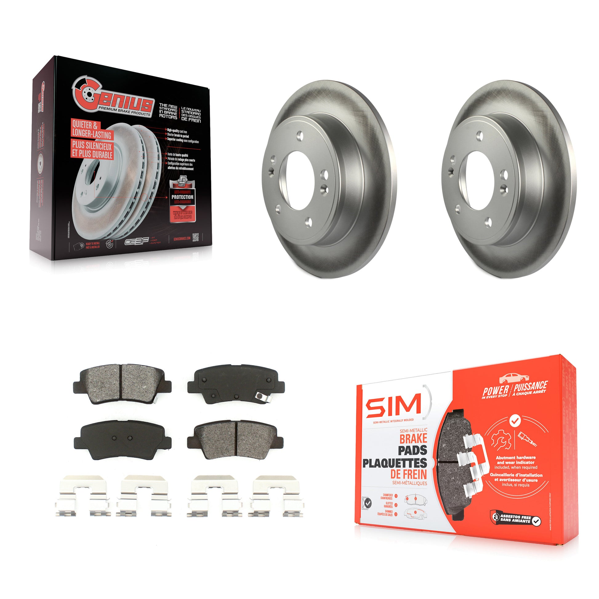 Transit Auto KGS-101466 Disc Brake Kit for 2011-2017 Kia Forte, Kia Forte Koup and More - Rear