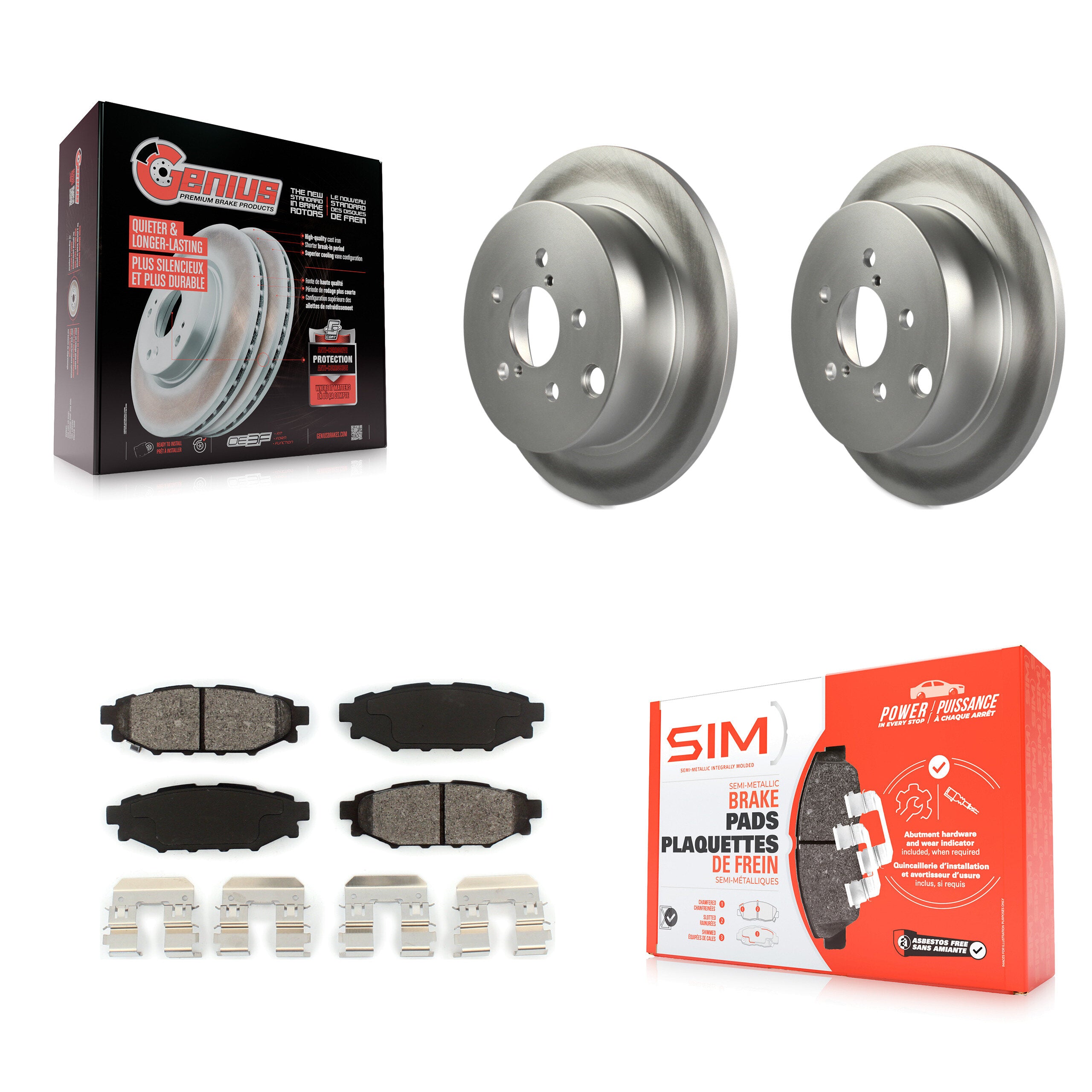 Transit Auto KGS-101467 Disc Brake Kit for 2012-2023 Subaru Crosstrek, Subaru Impreza and More - Rear