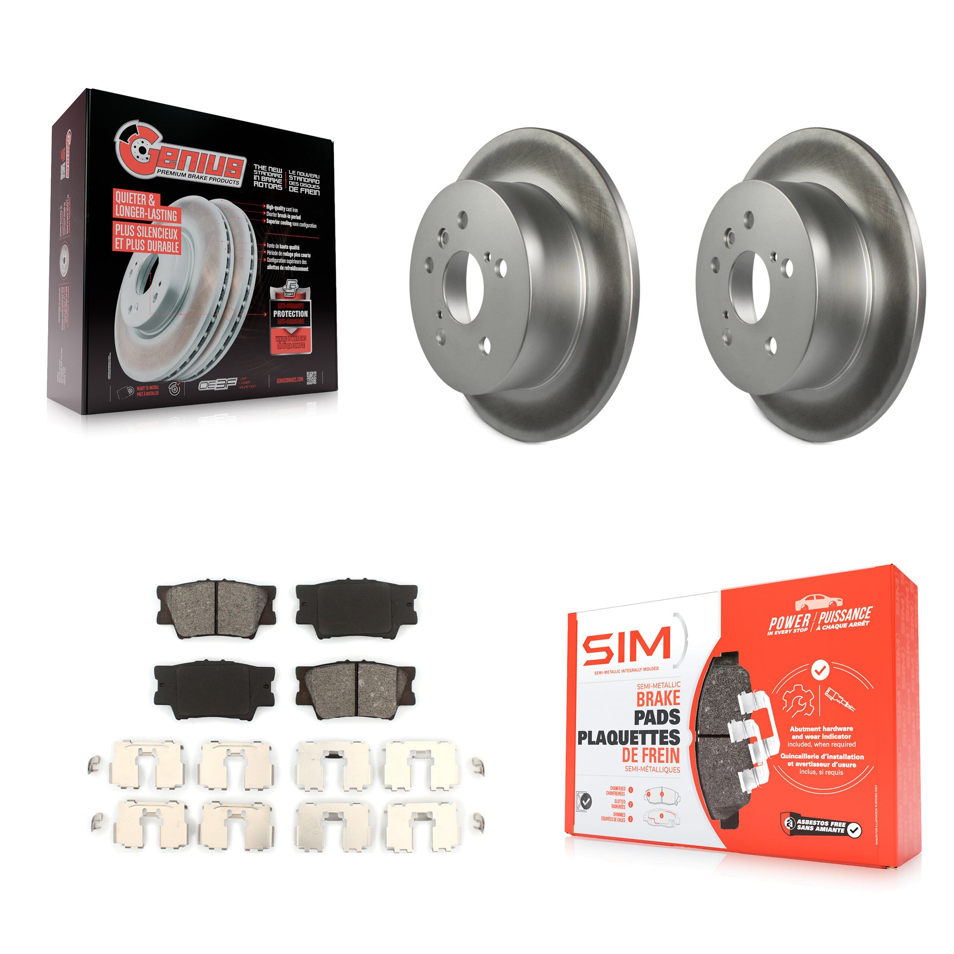 Transit Auto KGS-101468 Disc Brake Kit for 2012-2018 Lexus ES300h, Lexus ES350 and More - Rear